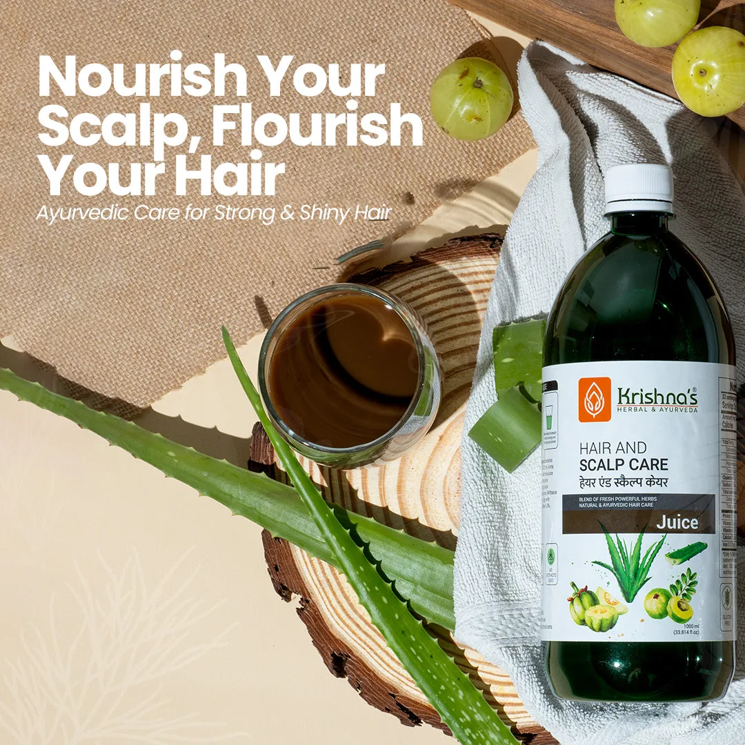 Krishna's Herbal & Ayurveda Hair & Scalp Care Juice | Ayurvedic Oral Formulation | Root Nourishment & Scalp Care-5
