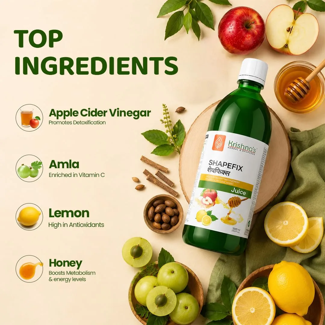 KRISHNA'S HERBAL & AYURVEDA Herbal Shapefix Juice With Natural Herbs-5