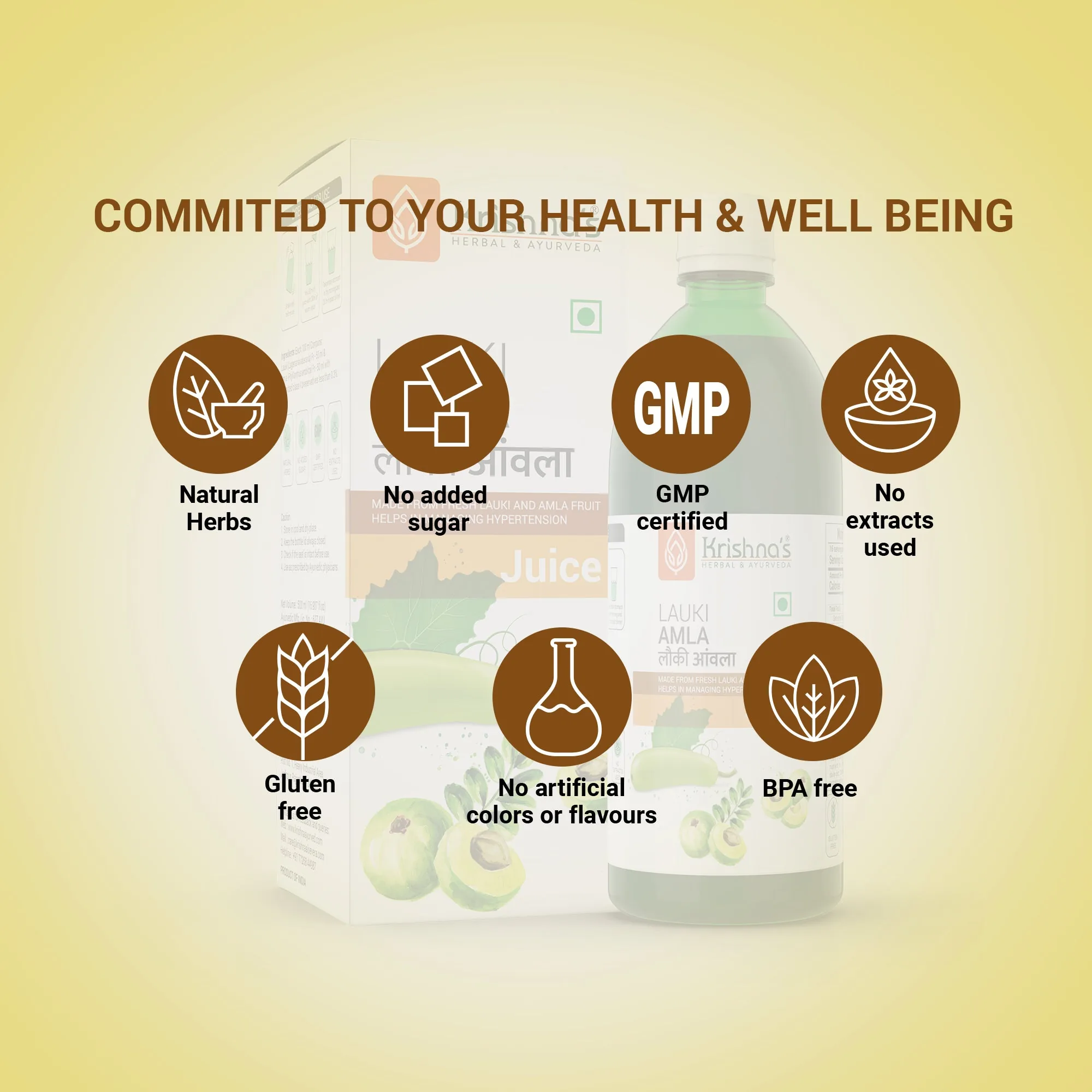 Krishna's Herbal & Ayurveda Lauki Amla Juice | Ayurvedic Digestive Tonic | Natural Detox & Immunity Support-7