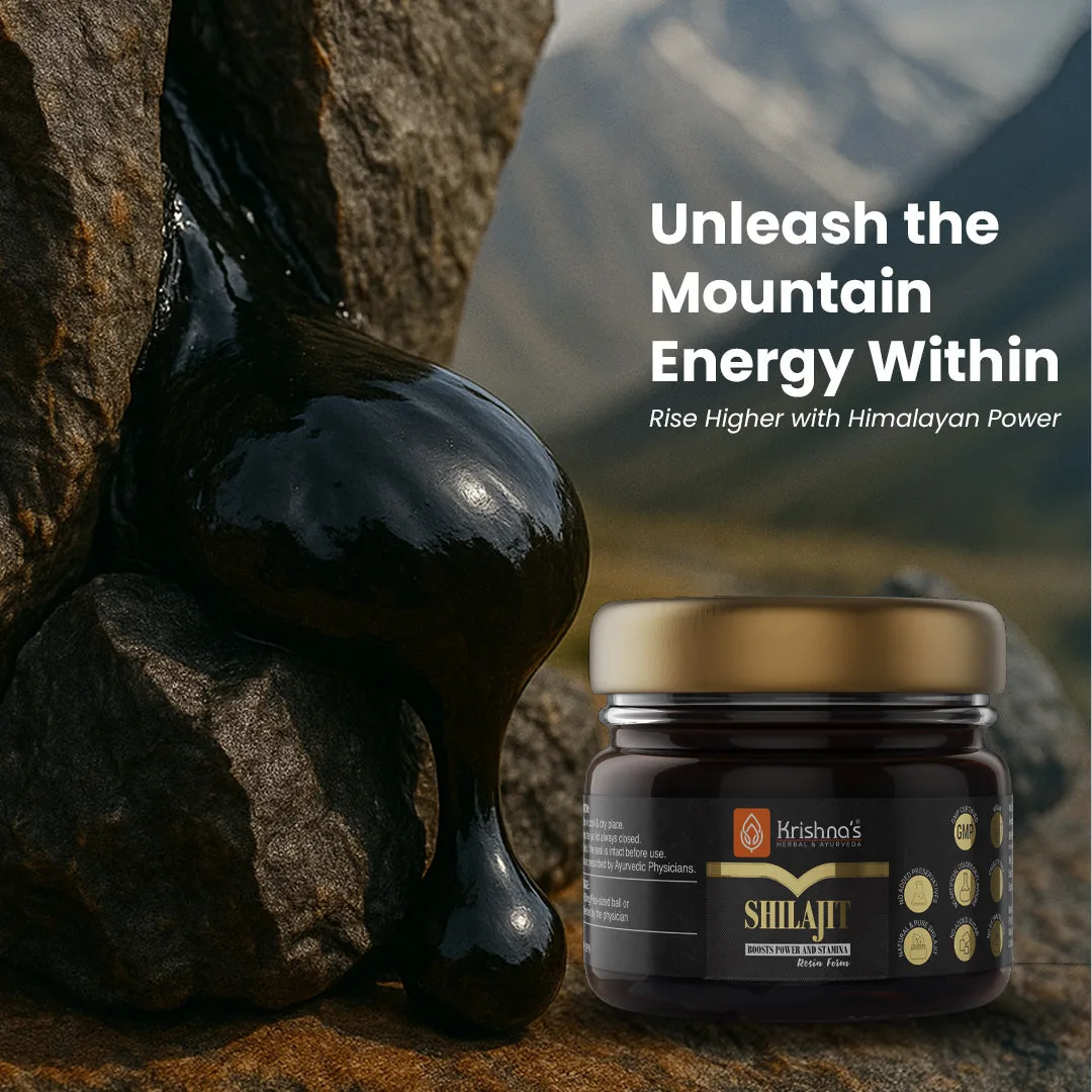 Krishna's Herbal & Ayurveda Pure SJ | Authentic Himalayan Shilajit Resin | Natural Stamina & Vitality Booster-3