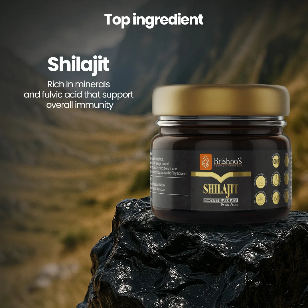 Krishna's Herbal & Ayurveda Pure SJ | Authentic Himalayan Shilajit Resin | Natural Stamina & Vitality Booster-4