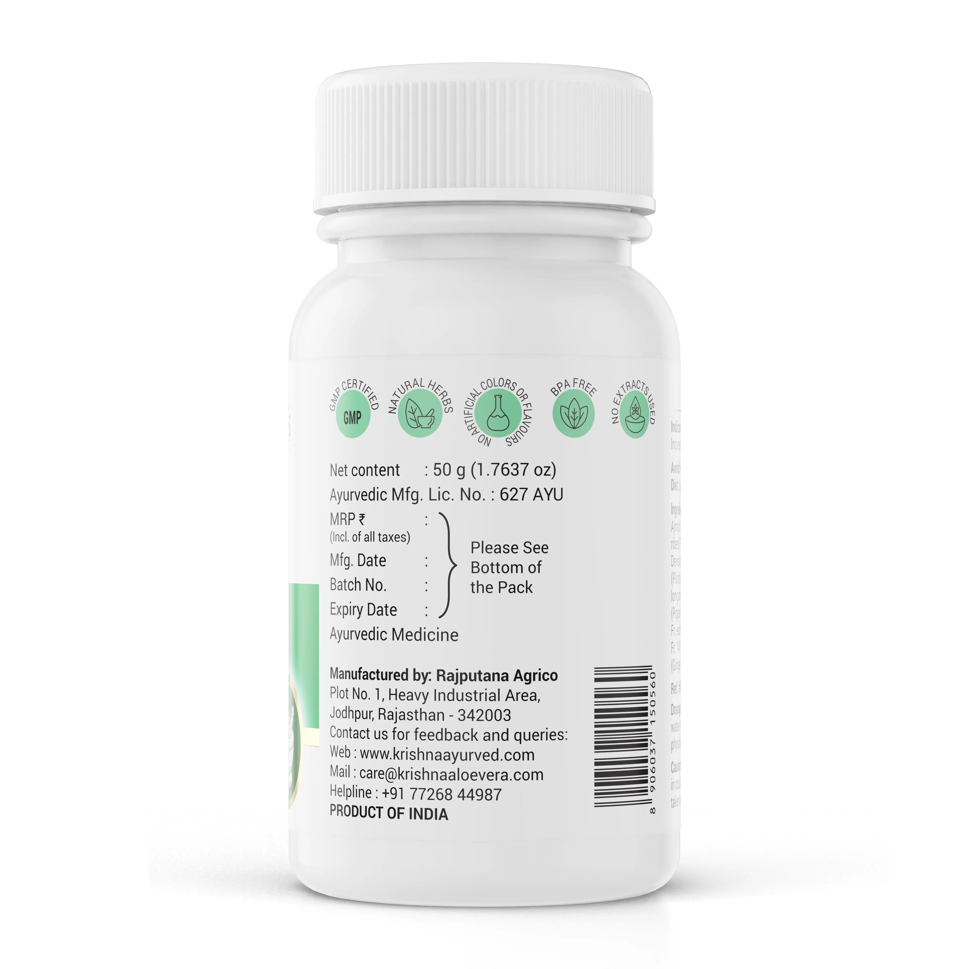 Krishna's Herbal & Ayurveda Triphala Churna | Ayurvedic Digestive Powder | Natural Laxative for Gut Health-3