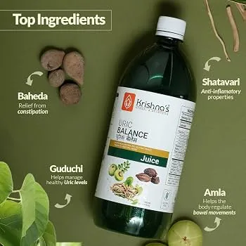 Krishna'S Herbal & Ayurveda Uric Balance Juice | Ayurvedic Wellness Drink | Traditional Herbal Blend-6