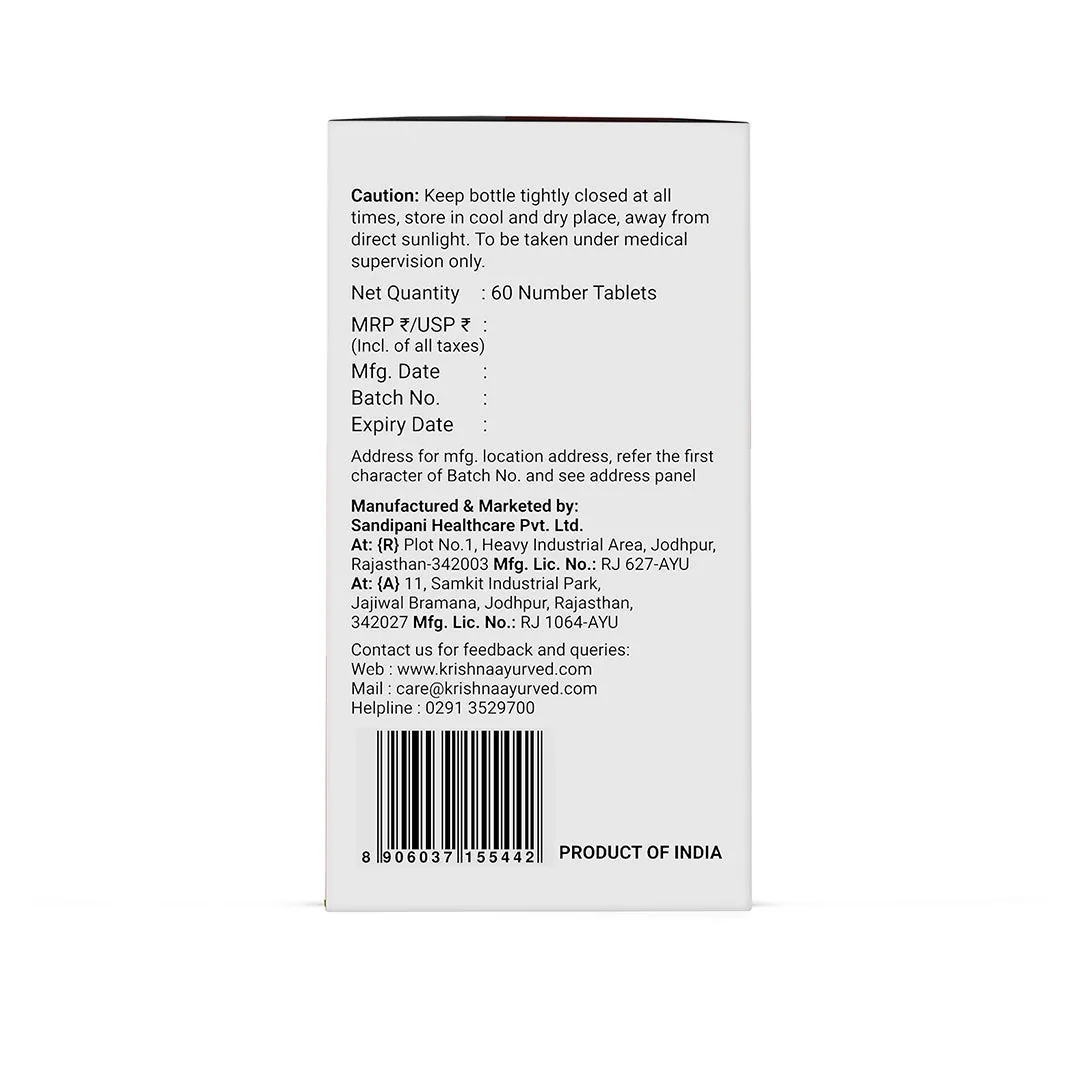 Krishna's Herbal & Ayurveda Uric Balance Tablet | Ayurvedic Joint Comfort & Kidney Support Formula-4