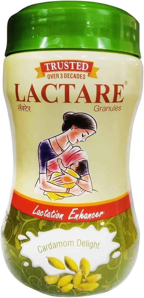 Lactare Granules Lactation Enhancer Powder | Herbal Breastfeeding Supplement | Natural Milk Supply Support 250 gm / Cardamom Delight