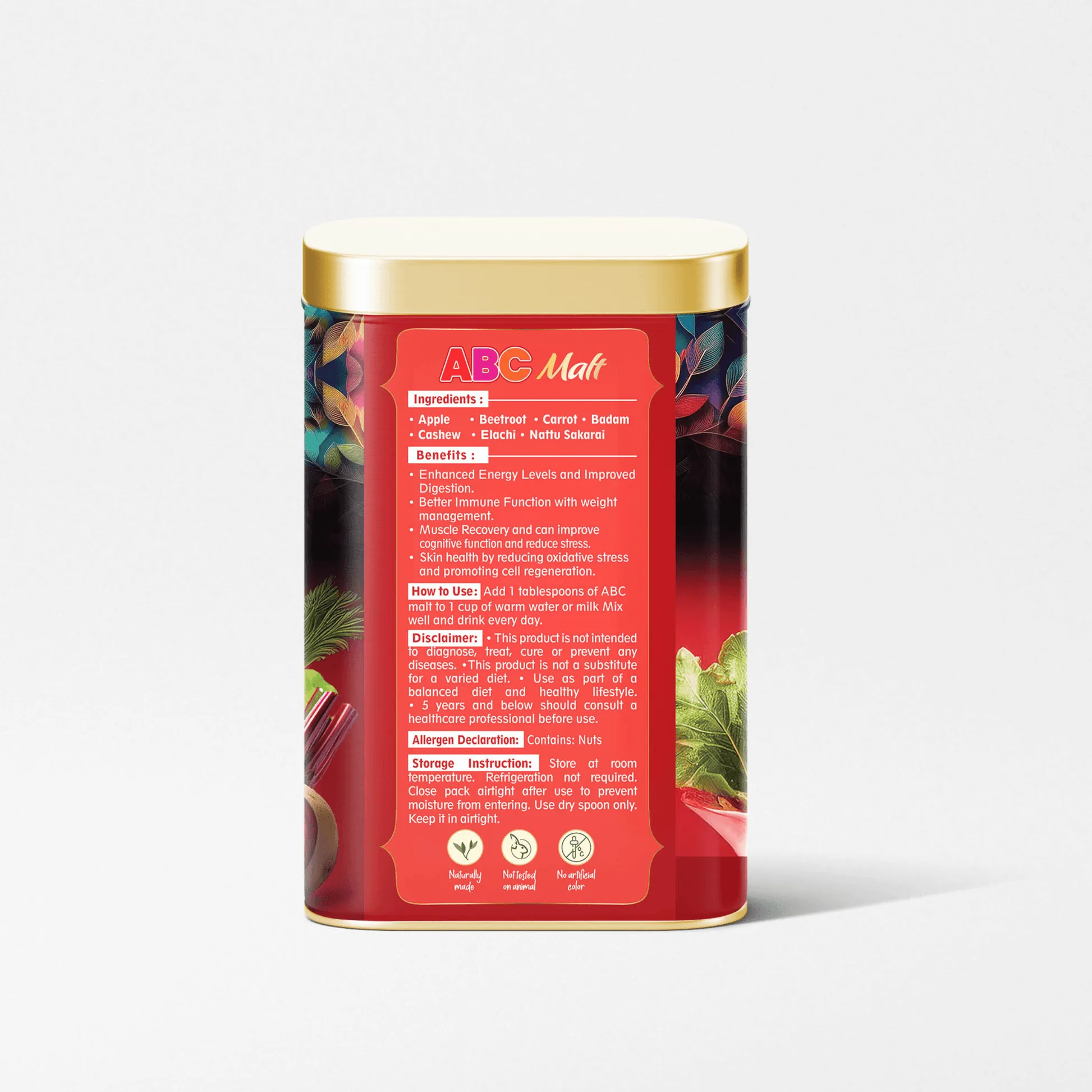 Lakshmi Krishna Naturals ABC Malt Powder | Nutrient-Rich Daily Health Drink | Natural Energy & Skin Glow Booster-3