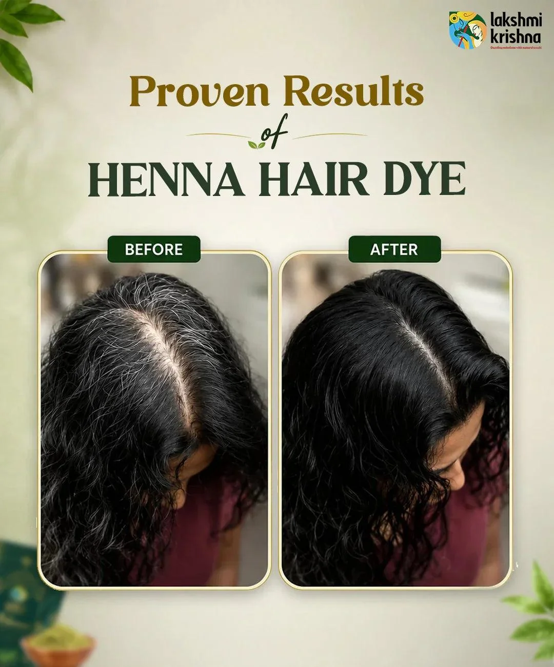 Lakshmi Krishna Naturals Colour Black Hair Dye | Herbal Hair Coloring Powder | Natural Grey Coverage-3