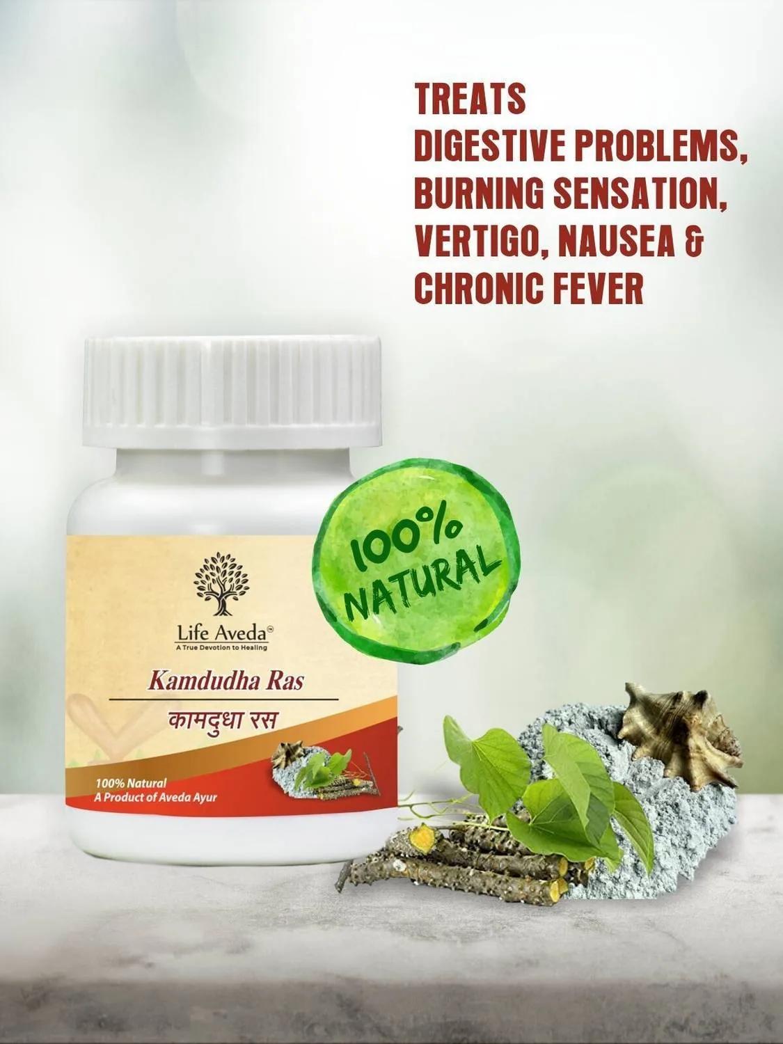 Life Aveda Kamdudha Ras Tablets | Classical Ayurvedic Herbo-Mineral Formula | Pitta Balance & Digestive Support-3