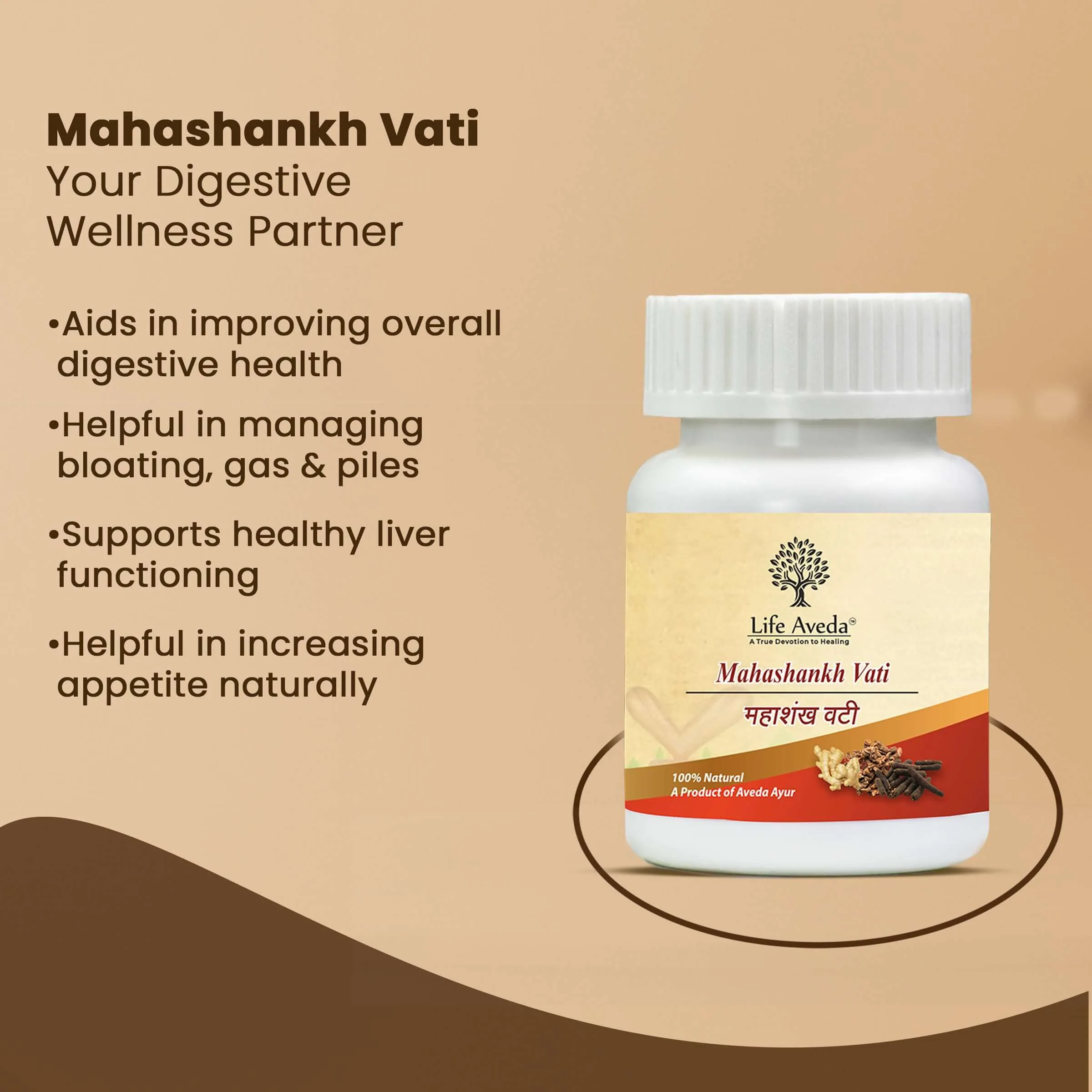 Life Aveda Mahashankh Vati Tablets | Ayurvedic Digestive Support | Vata & Pitta Balancer-3