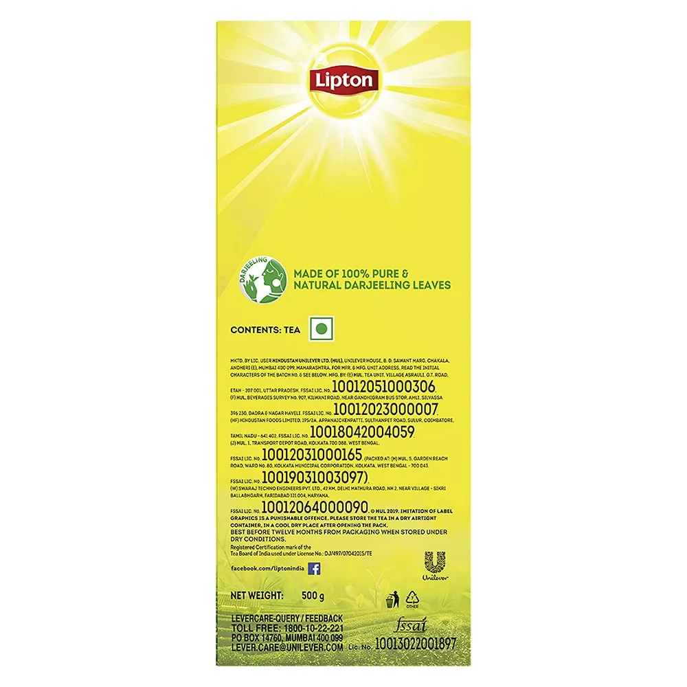 Lipton Darjeeling Long Leaf Loose Tea 500 g Pack-2