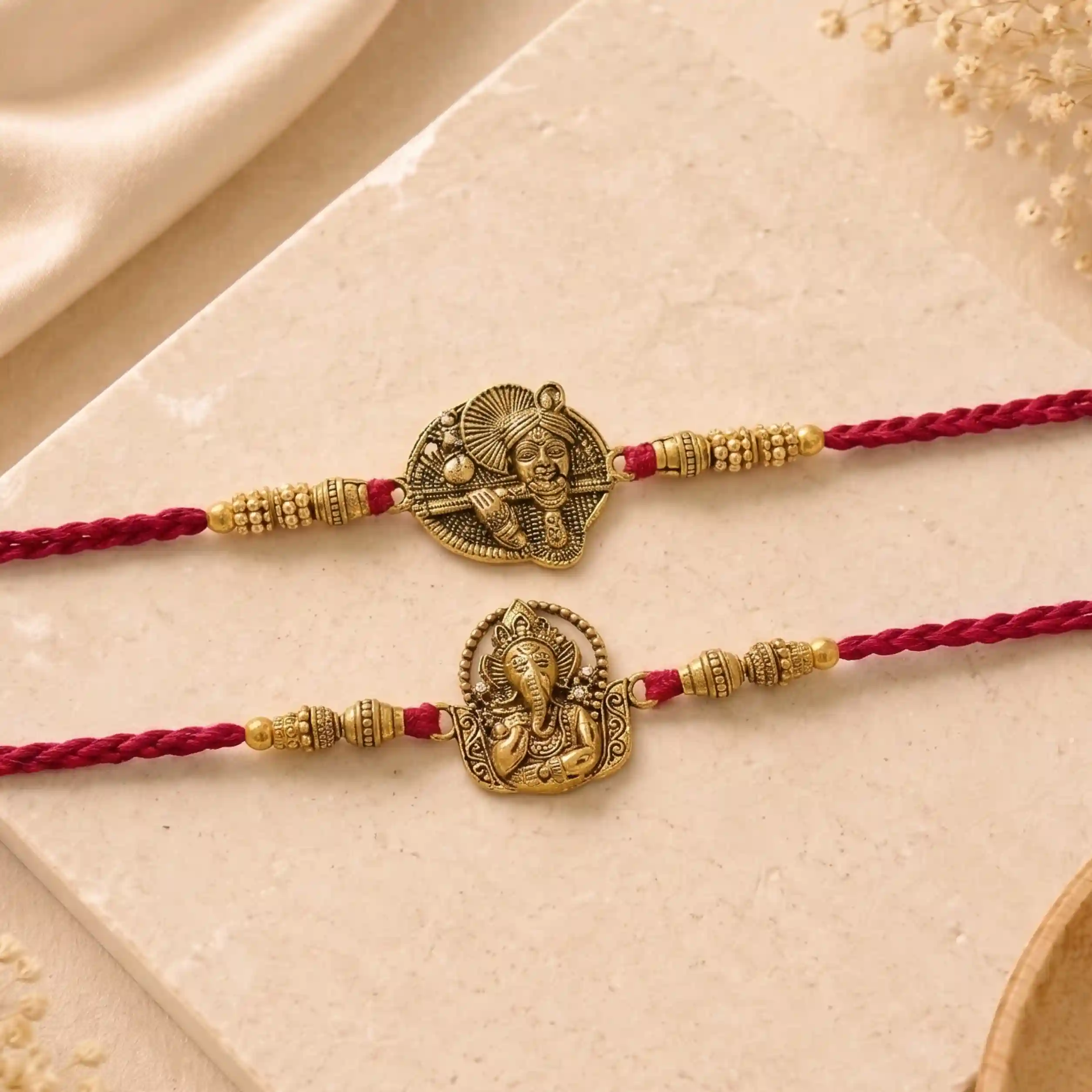 Lord Krishna and Lord Ganesha Rakhi