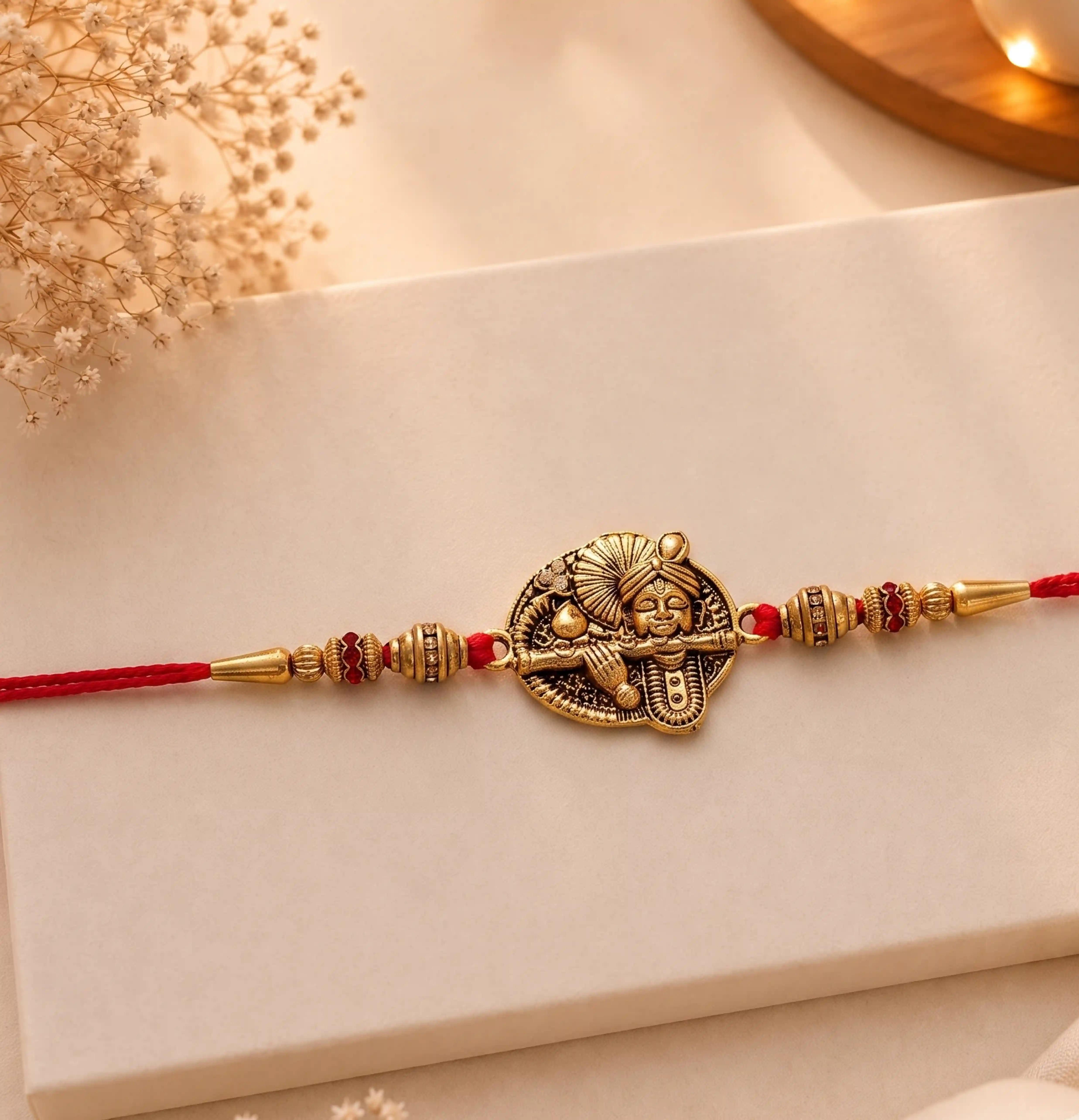 Lord Krishna Metal Rakhi