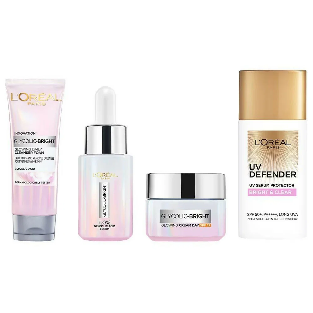 Loreal Paris Glycolic Acid Glowing And Protecting Csms Regime Kit