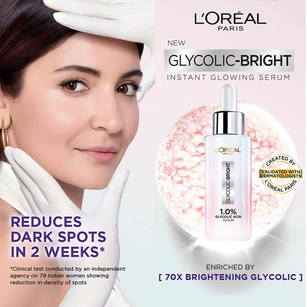 L'Oreal Paris Glycolic Acid Glowing And Protecting CSMS Regime Kit | Complete 4-Step Skincare Routine | Brightening & Sun Protection-2
