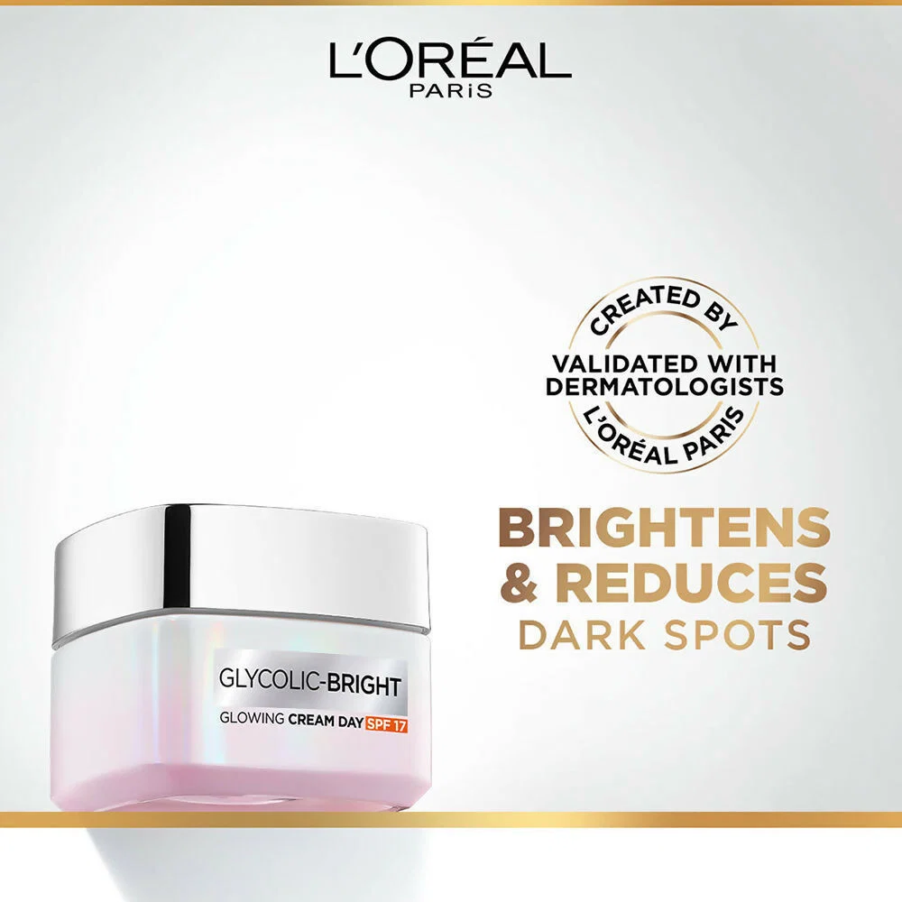 L'Oreal Paris Glycolic Acid Glowing And Protecting CSMS Regime Kit | Complete 4-Step Skincare Routine | Brightening & Sun Protection-4