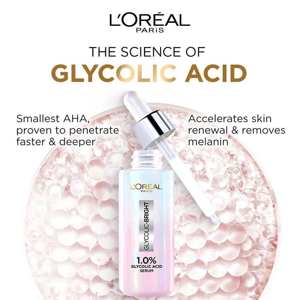 L'Oreal Paris Glycolic Acid Glowing And Protecting CSMS Regime Kit | Complete 4-Step Skincare Routine | Brightening & Sun Protection-6