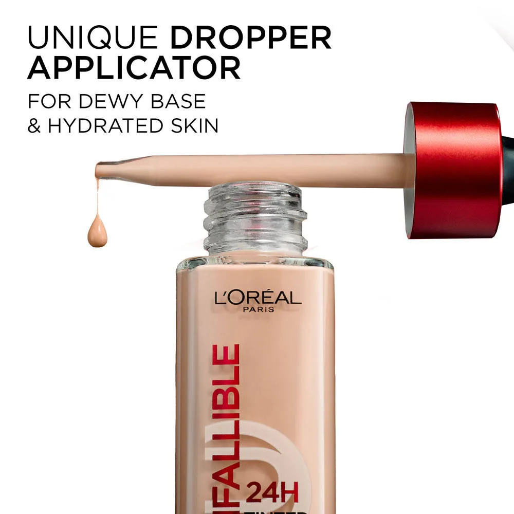L'Oreal Paris Infallible 24H Tinted Serum Foundation | Lightweight Liquid Foundation | 24-Hour Sweat-Proof Radiant Finish-6