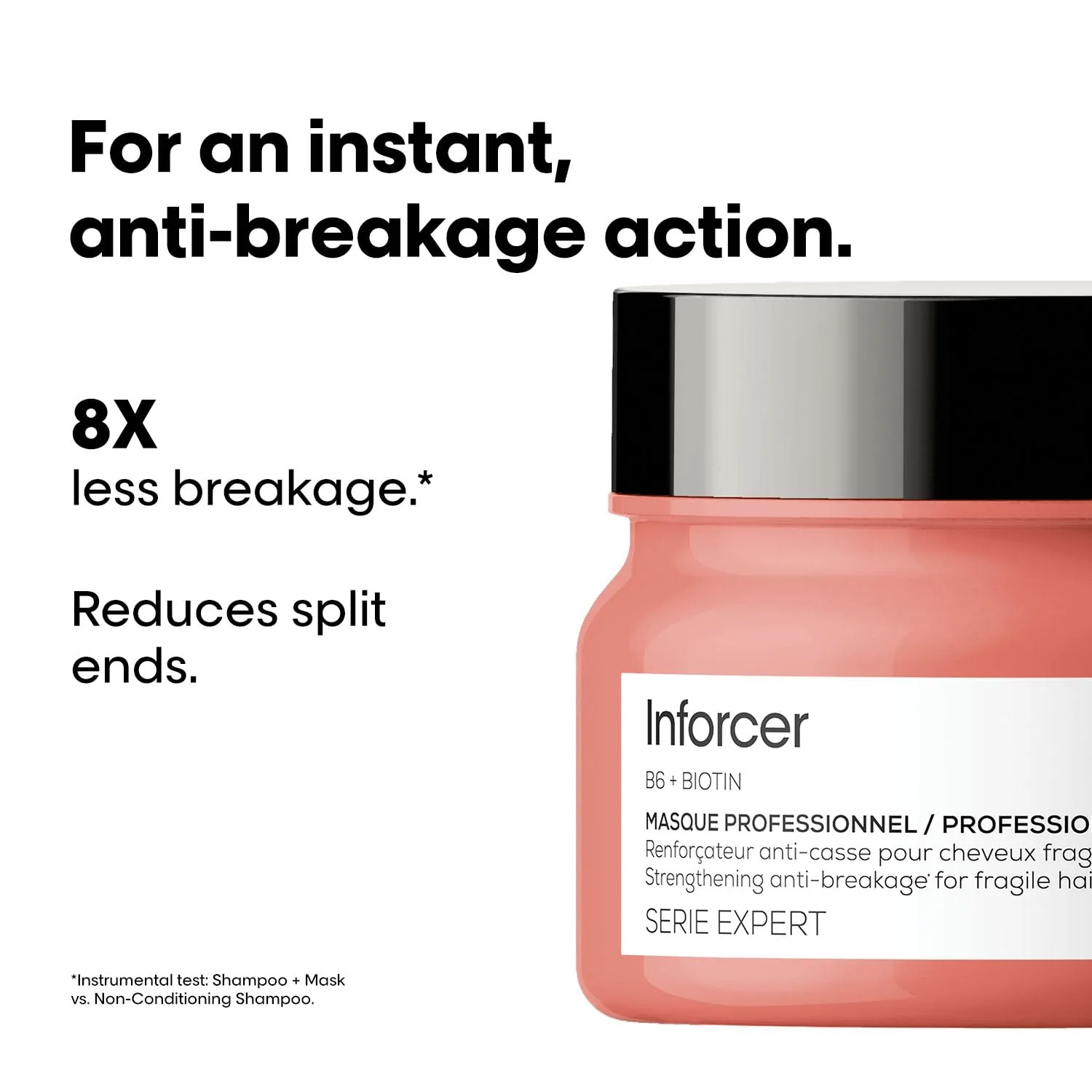 L'Oreal Professionnel Inforcer Strengthening Shampoo & Hair Mask Combo | Hair Care Set | Anti-Breakage and Strength-4