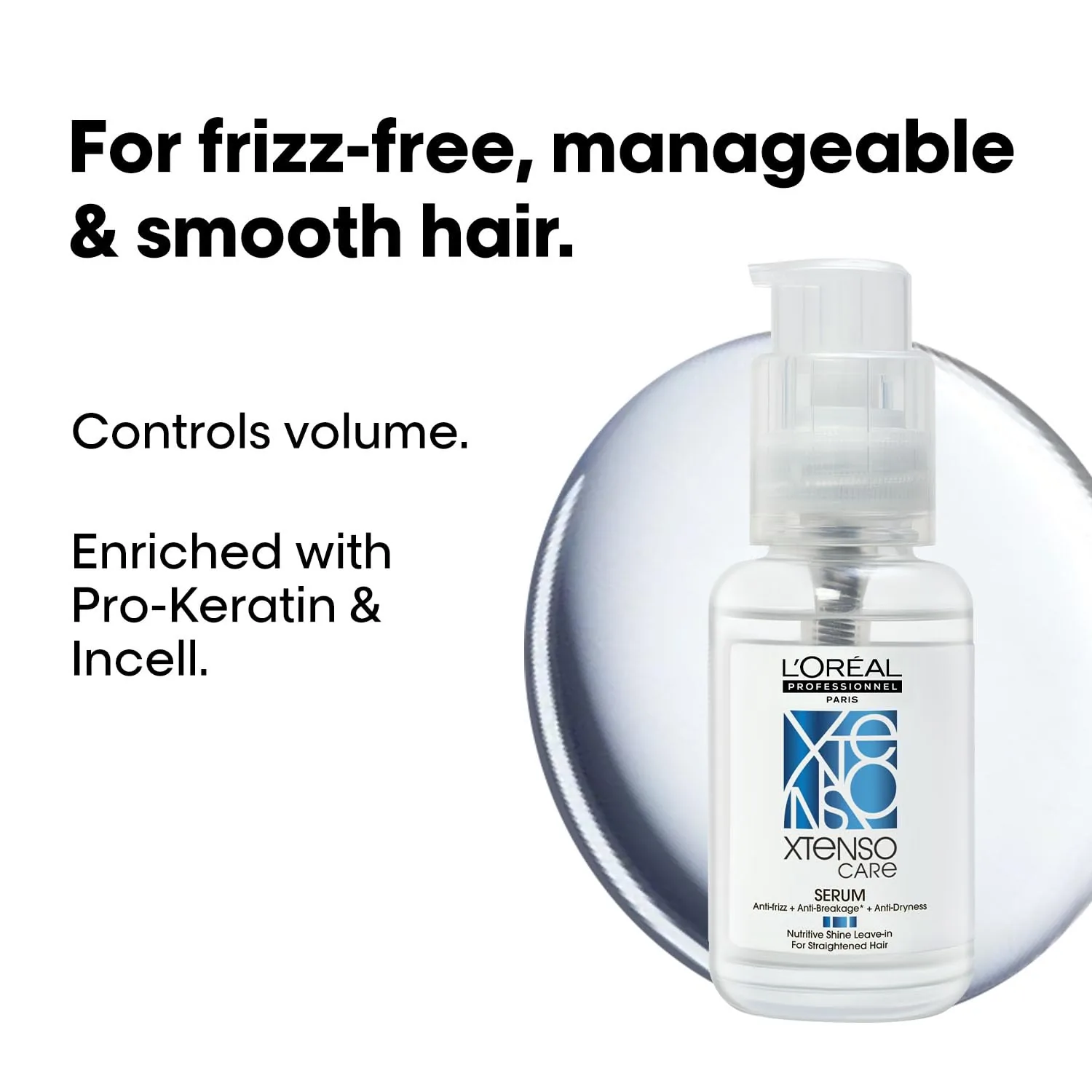 L'Oreal Paris Professionnel Xtenso Care Serum | Hair Serum for Straightened Hair with Pro-Keratin & Incell-2