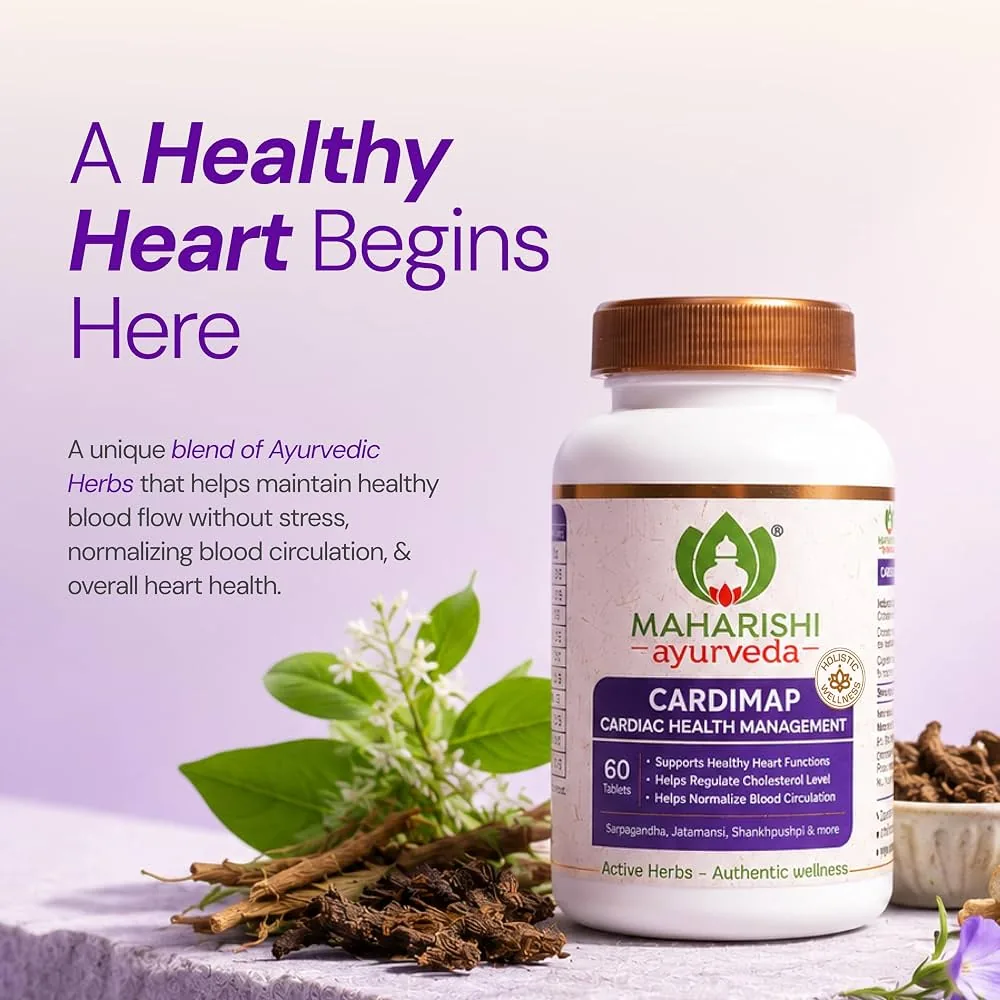 Maharishi Ayurveda Cardimap Tablets | Natural Stress Relief & Cardiovascular Support | Ayurvedic Formula-1
