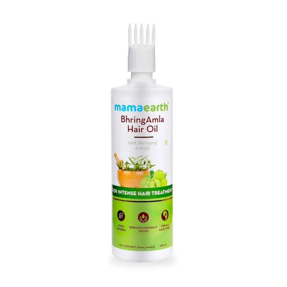 Mamaearth Bhringamla Hair Oil | Intense Hair Treatment | Ayurvedic Kshirpak Vidhi Formula with Bhringraj & Amla-2