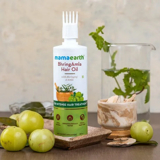 Mamaearth Bhringamla Hair Oil | Intense Hair Treatment | Ayurvedic Kshirpak Vidhi Formula with Bhringraj & Amla-4