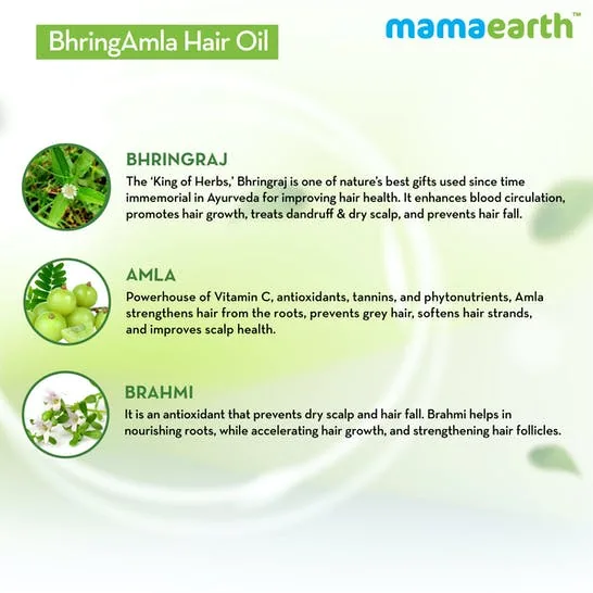 Mamaearth Bhringamla Hair Oil | Intense Hair Treatment | Ayurvedic Kshirpak Vidhi Formula with Bhringraj & Amla-7