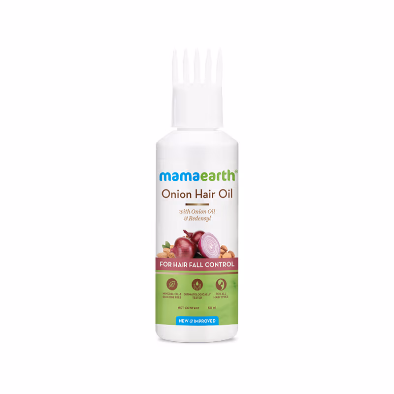 Mamaearth Onion Hair Oil | Hair Fall Control Oil | With Onion & Redensyl for Stronger Hair-1