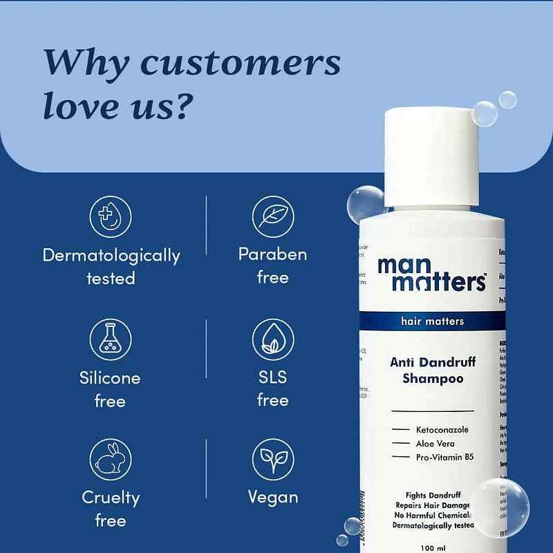 Man Matters 1% Ketoconazole Anti-Dandruff Shampoo | Scalp Cleansing Formula | Reduces Itching and Flakes-4