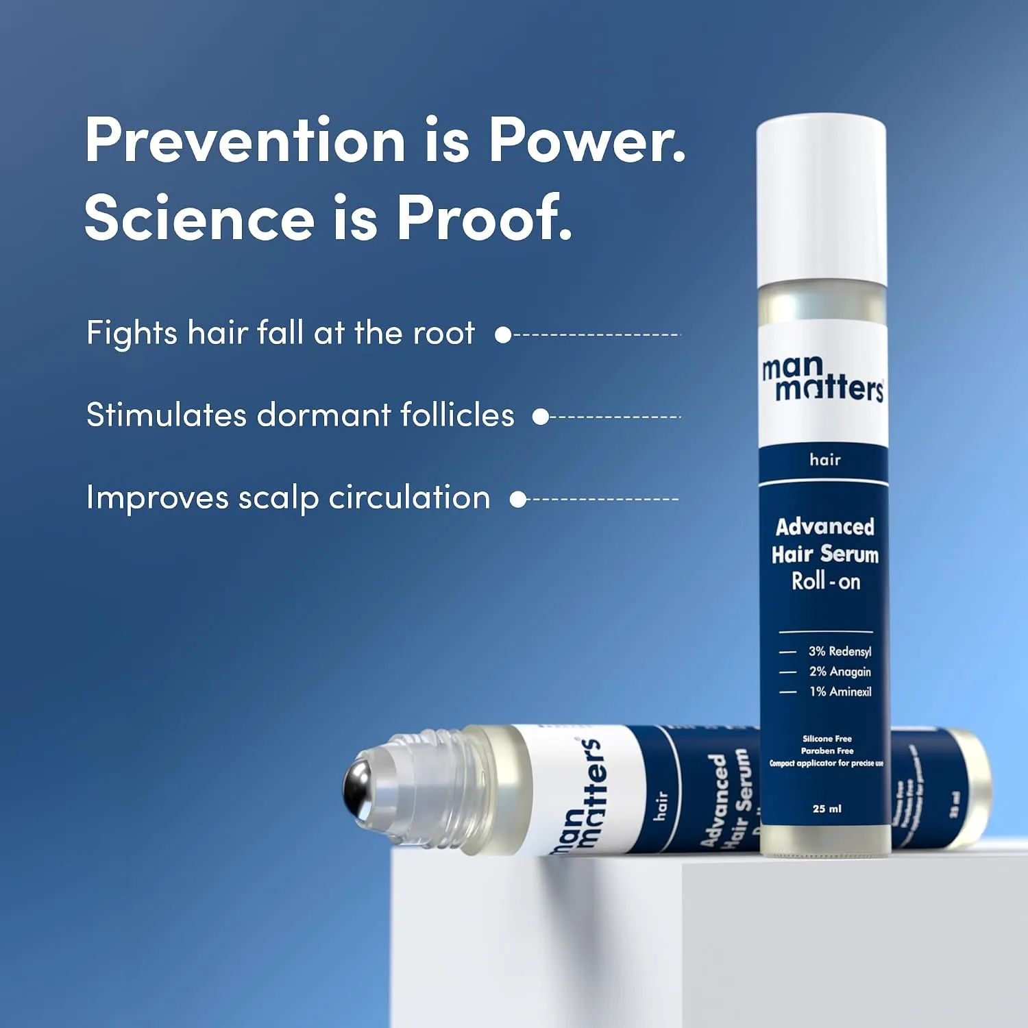 Man Matters Advanced Hair Growth Rosemary Serum Roll on | Scalp Nourishment | Active Redensyl & Anagain Formula-3