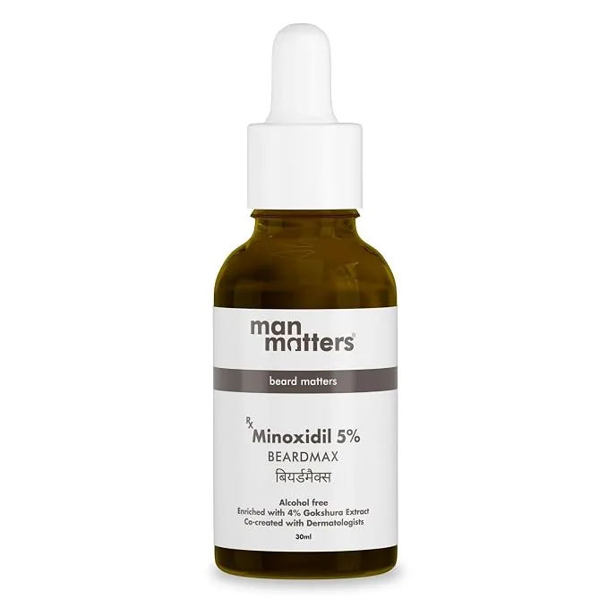 Man Matters Beardmax Growth Serum | Minoxidil 5% Beard Nourishment | Solution for Patchy Beards