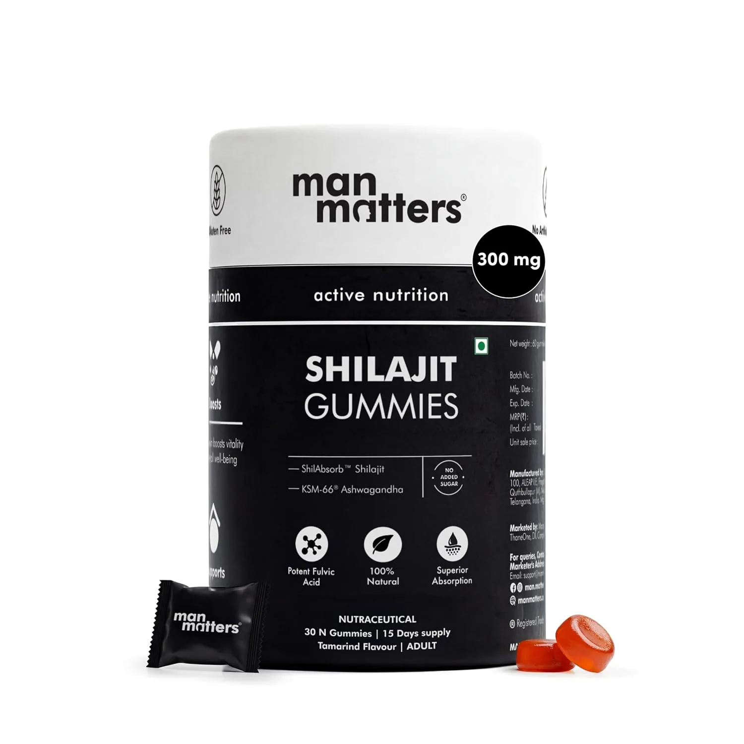 Man Matters Sj Gummies | Shilajit & Ashwagandha Formula for Men | Daily Strength & Stamina Support