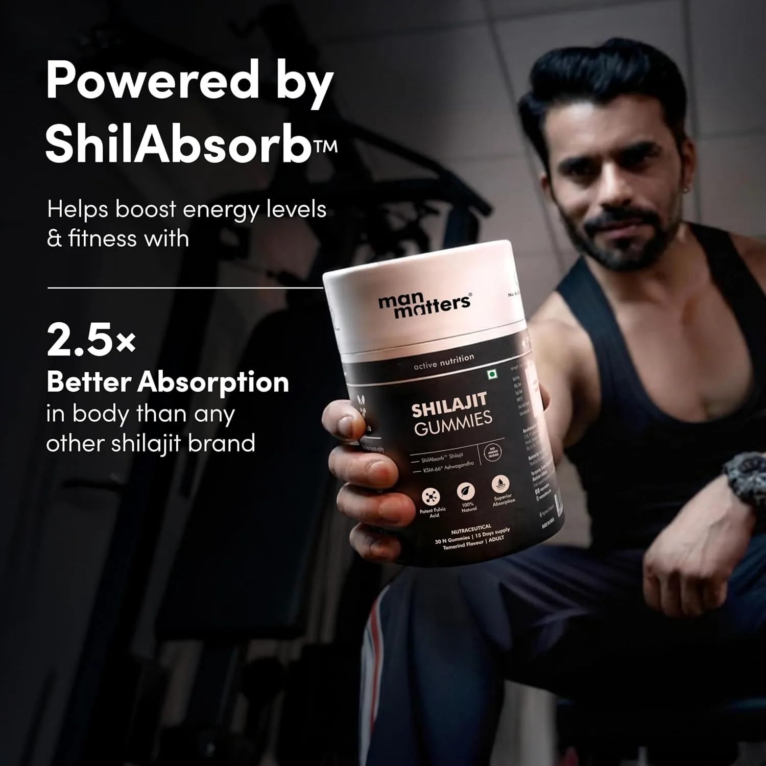 Man Matters Sj Gummies | Shilajit & Ashwagandha Formula for Men | Daily Strength & Stamina Support-3