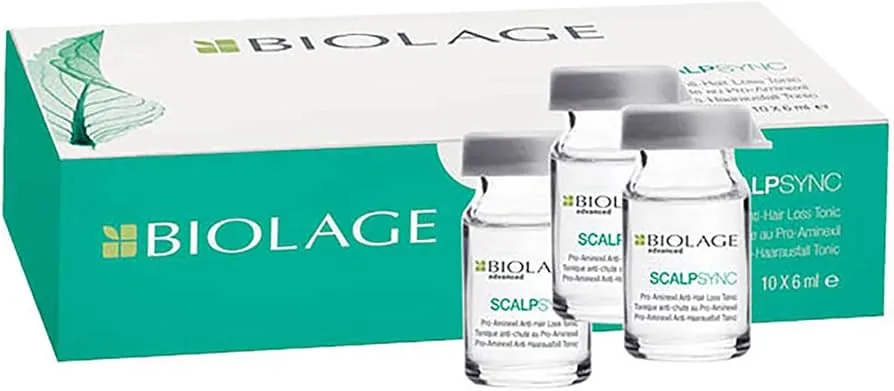 Matrix Biolage Aminexil Hair Treatment Tonic | ScalpSync Nourishing Formula | Reduce Hair Loss & Stimulate Roots Matrix Biolage Aminexil Hair Treatment Tonic | ScalpSync Nourishing Formula | Reduce Hair Loss & Stimulate Roots - 60 ml (10 * 6 ml)