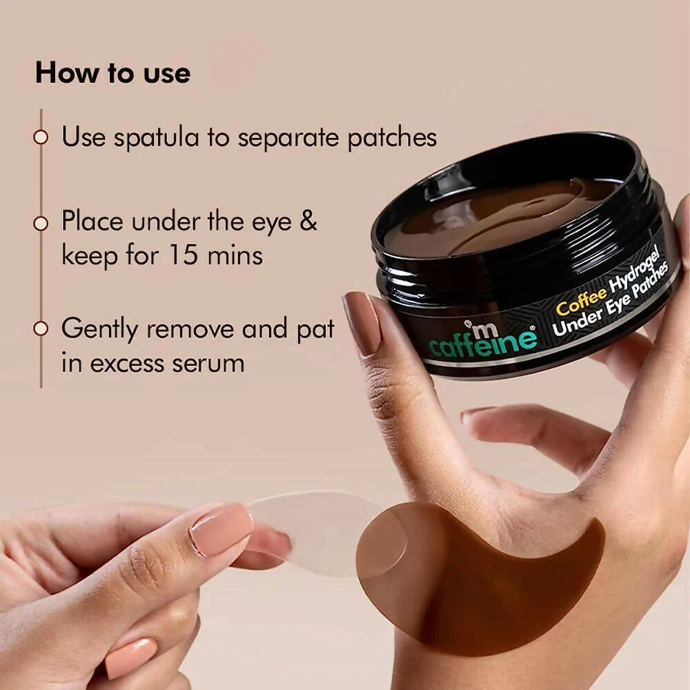 mCaffeine Coffee Hydrogel Under Eye Patches | Cooling Eye Masks | Dark Circle & Puffiness Reduction-5