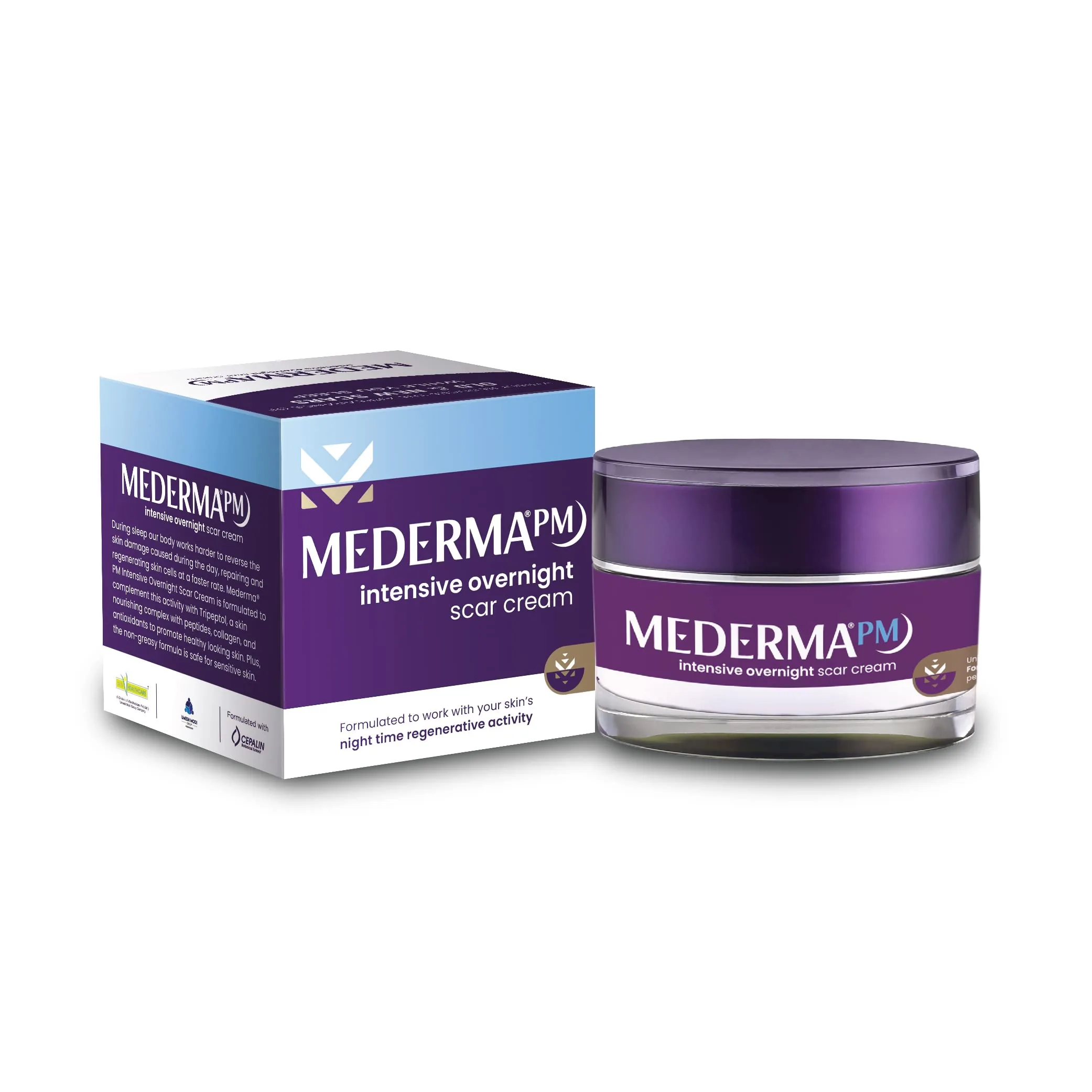 Mederma PM Intensive Overnight Scar Cream | Nighttime Scar Treatment | Formulated with Tripeptol Complex Mederma PM Intensive Overnight Scar Cream | Nighttime Scar Treatment | Formulated with Tripeptol Complex - 30 gm