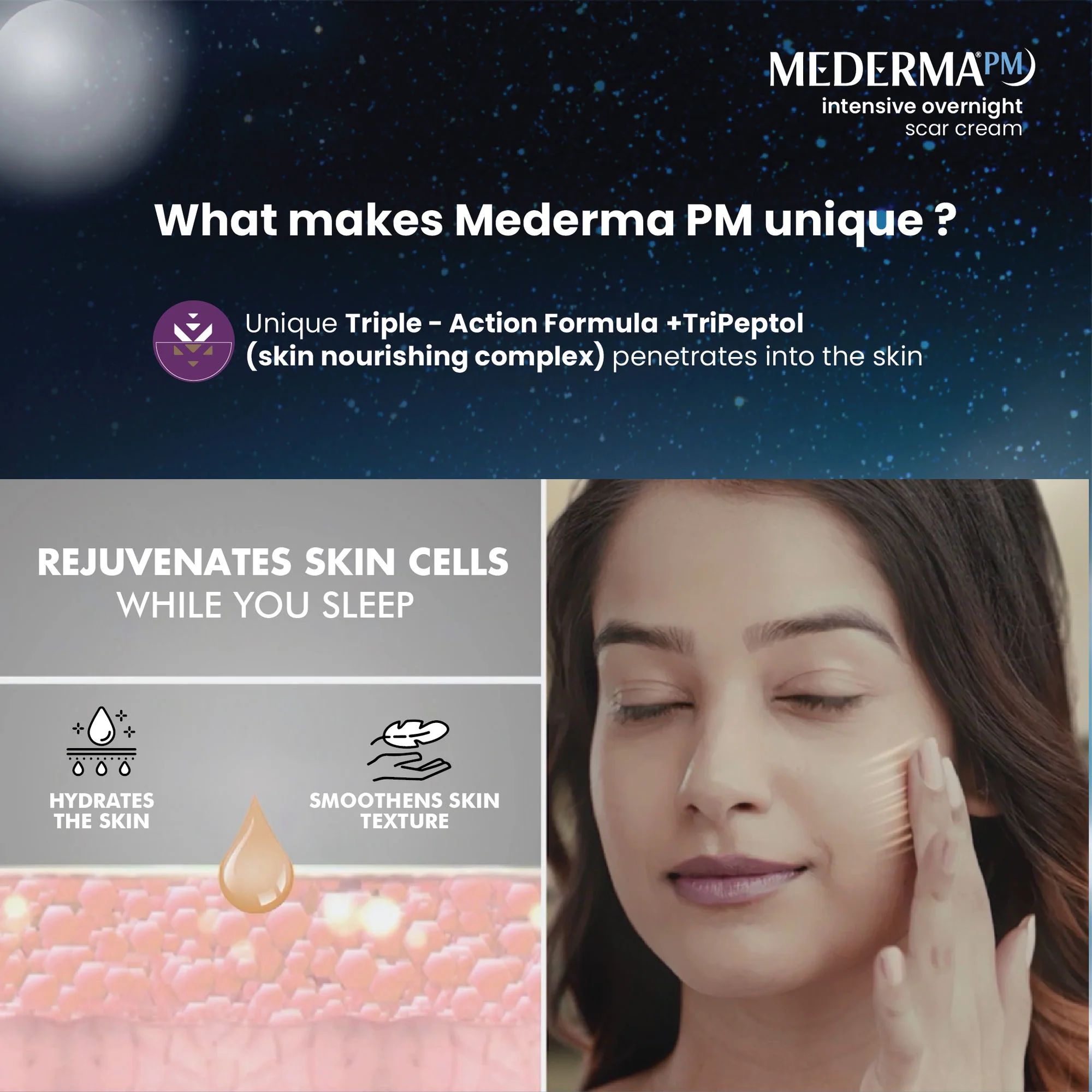 Mederma PM Intensive Overnight Scar Cream | Nighttime Scar Treatment | Formulated with Tripeptol Complex-4