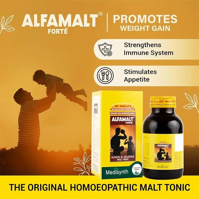 Medisynth Alfamalt Forte Malt | Homeopathic Nutritional Tonic | Appetite & Energy Booster-1