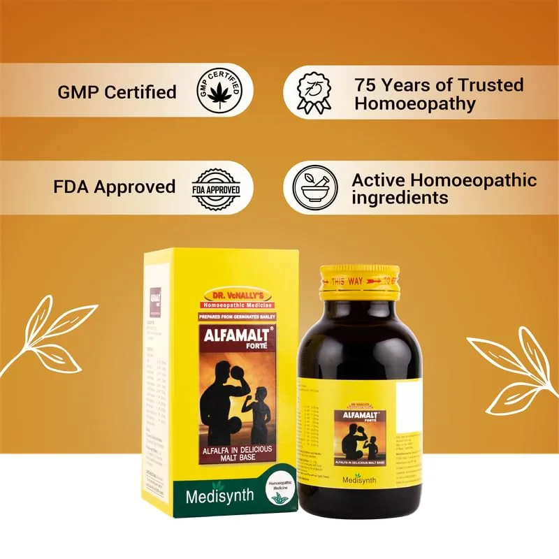 Medisynth Alfamalt Forte Malt | Homeopathic Nutritional Tonic | Appetite & Energy Booster-2