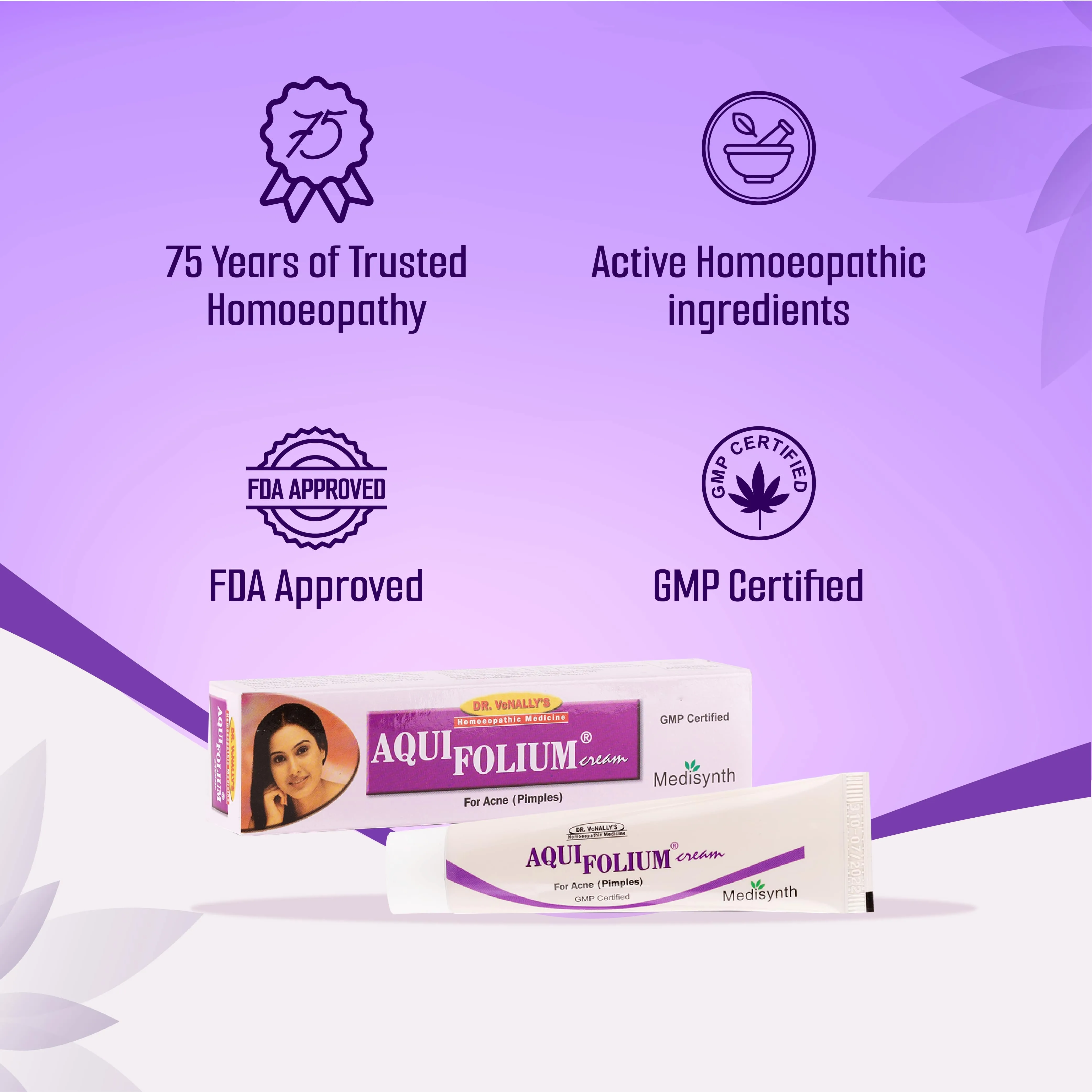 Medisynth Aqui Folium Cream | Homeopathic Acne Care | Clear Skin Formula-3