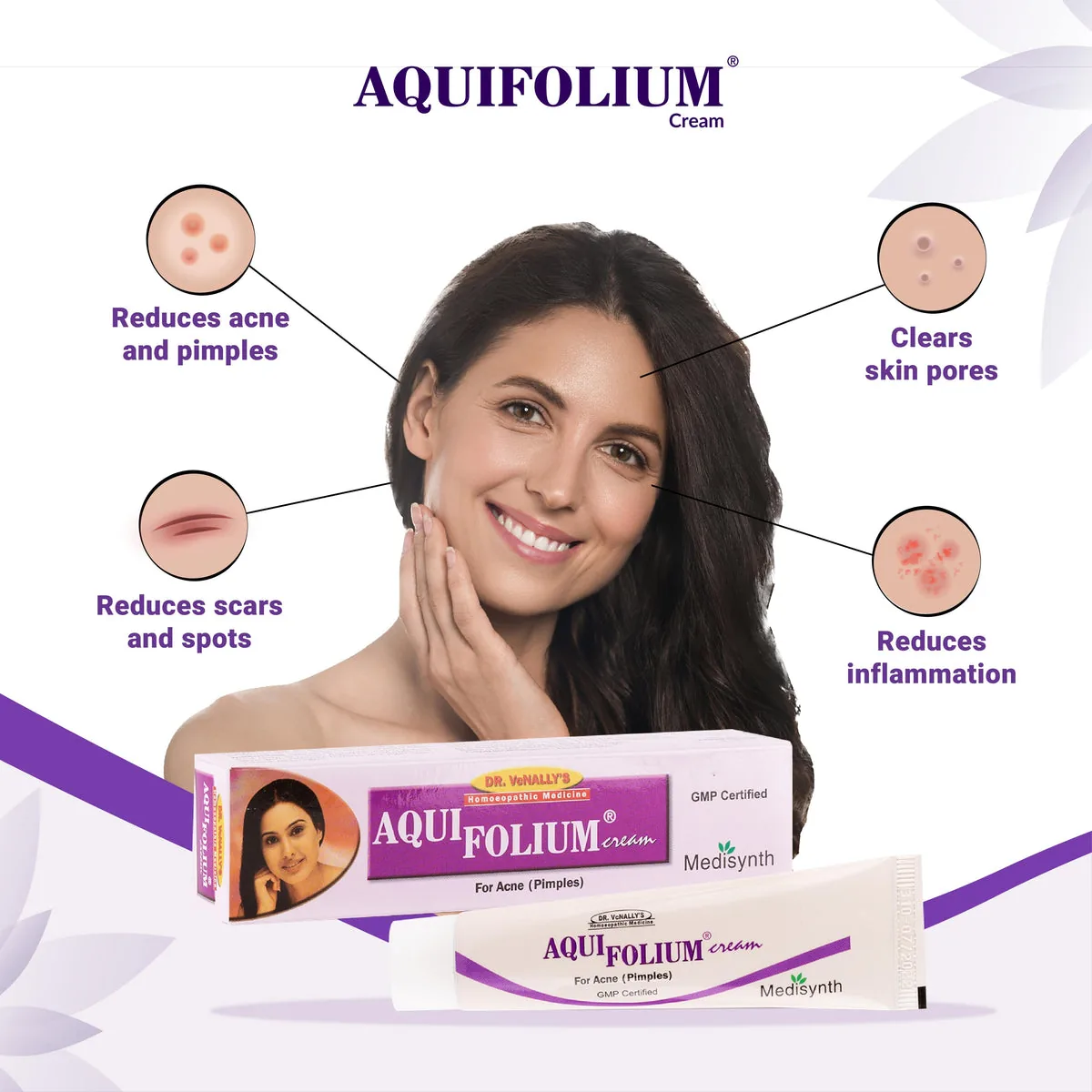 Medisynth Aqui Folium Cream | Homeopathic Acne Care | Clear Skin Formula-5