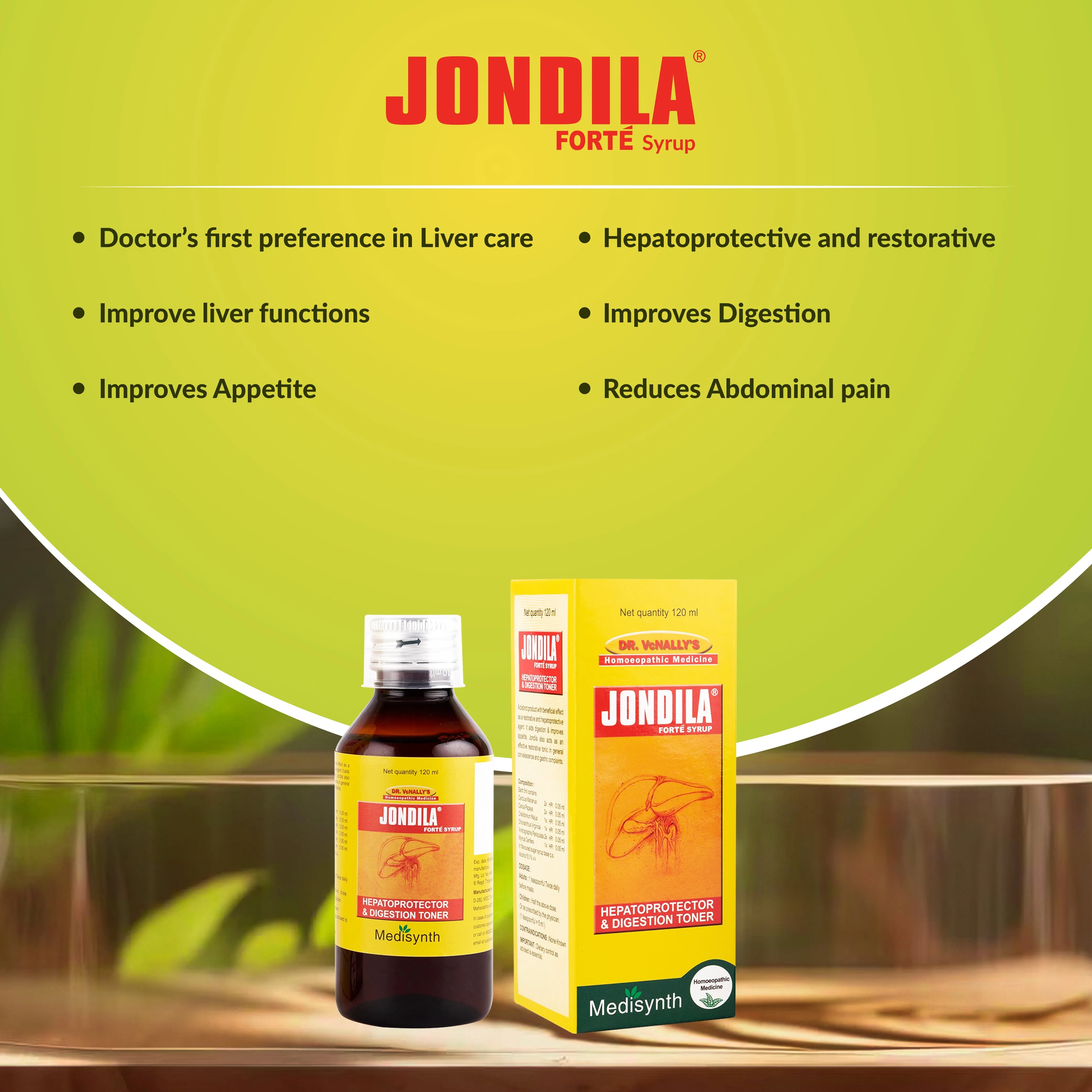 Medisynth Jondila Forte SF Syrup | Sugar-Free Homeopathic Liver Tonic & Digestive Care-2