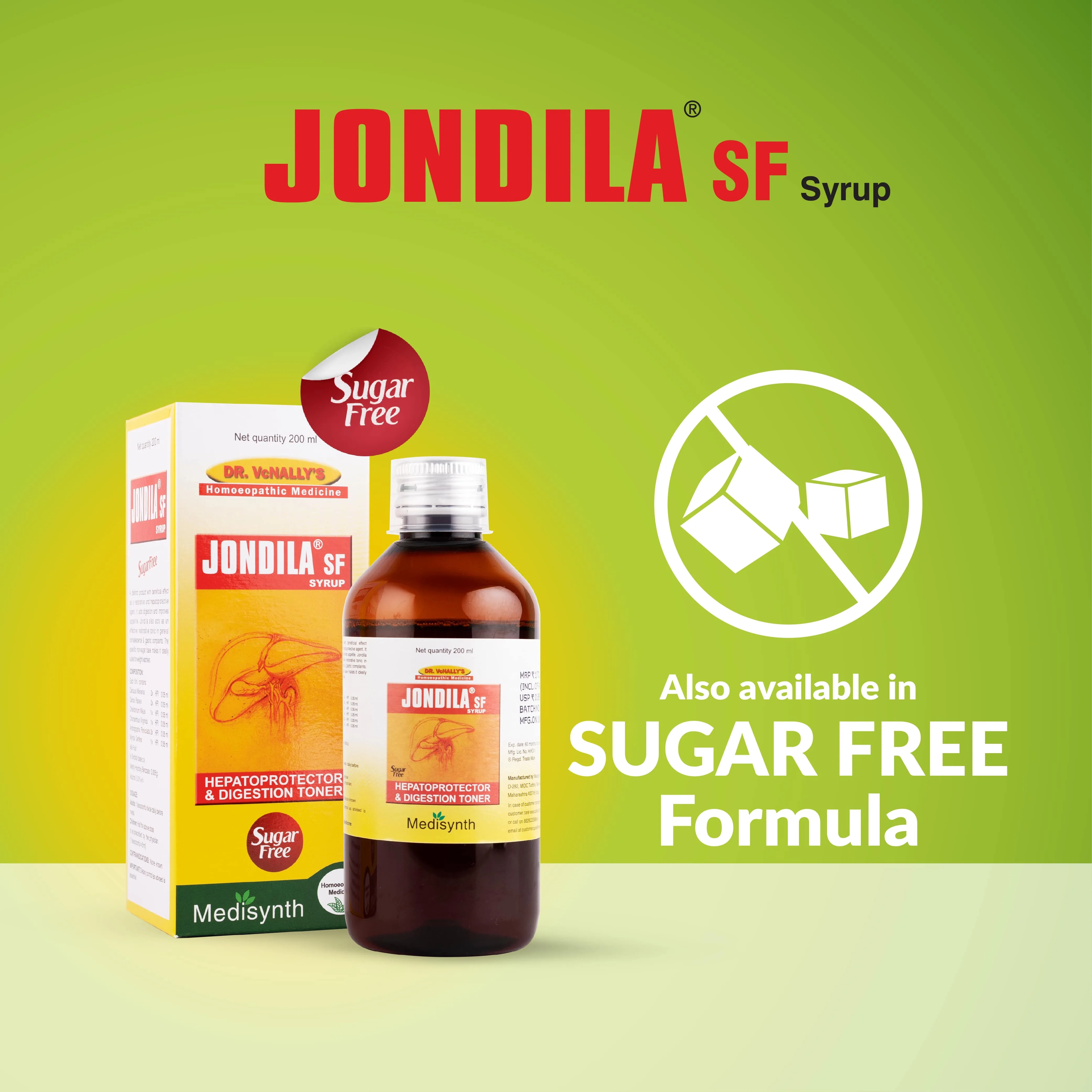 Medisynth Jondila Forte SF Syrup | Sugar-Free Homeopathic Liver Tonic & Digestive Care-4