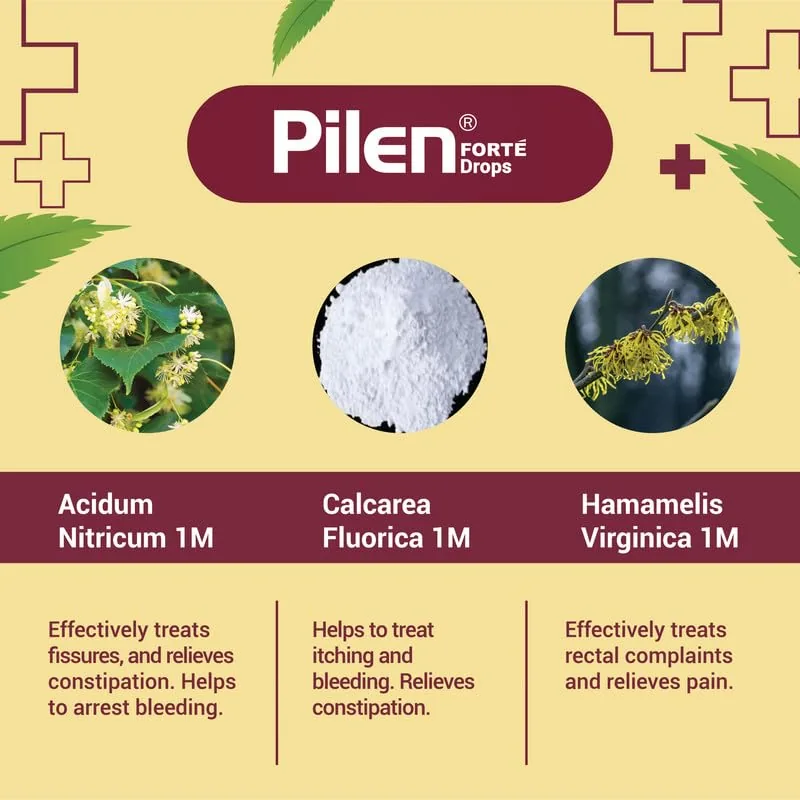 Medisynth Pilen Forte Oral Drops | Homeopathic Remedy for Rectal Discomfort & Congestion-4
