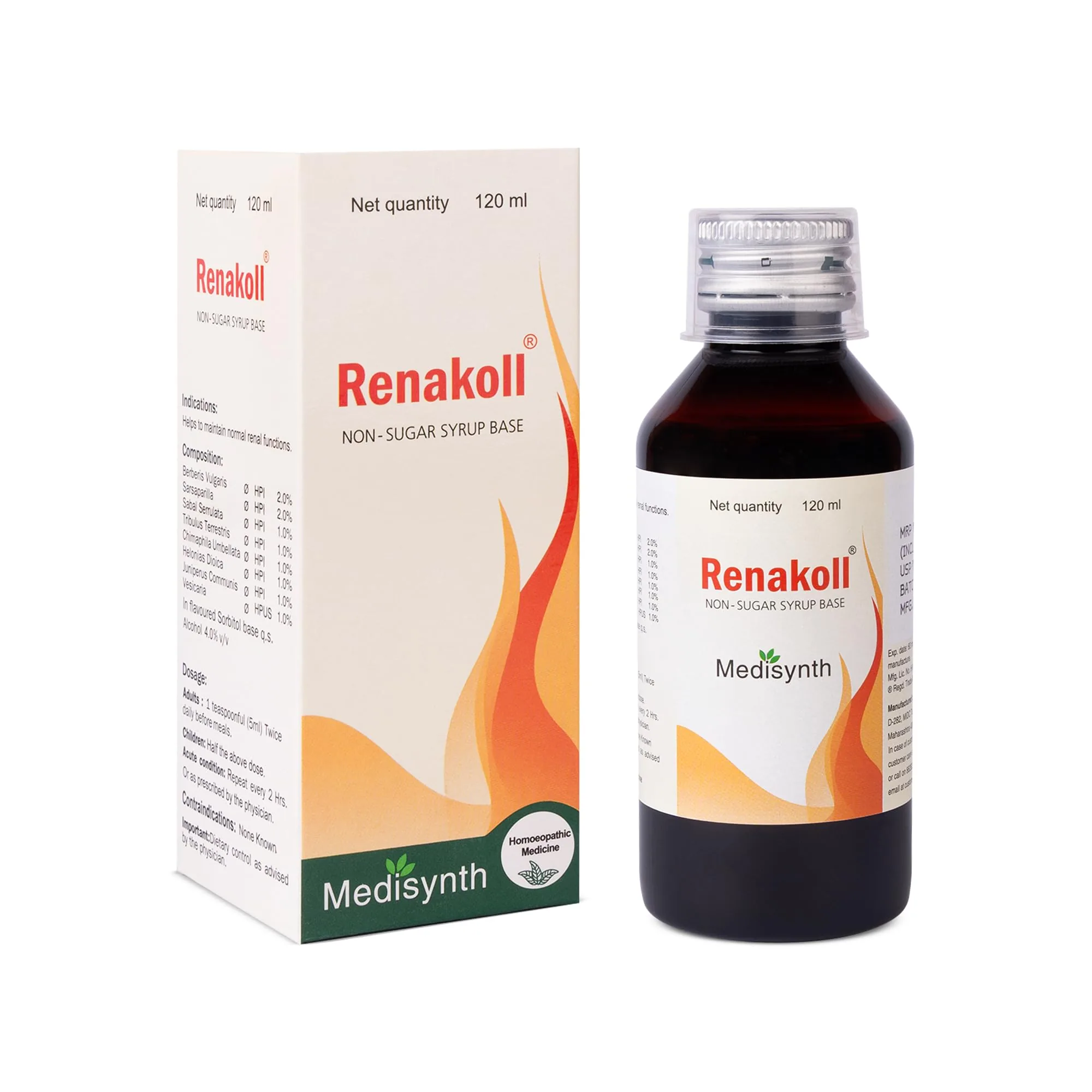 Medisynth Renakoll Non Sugar Syrup