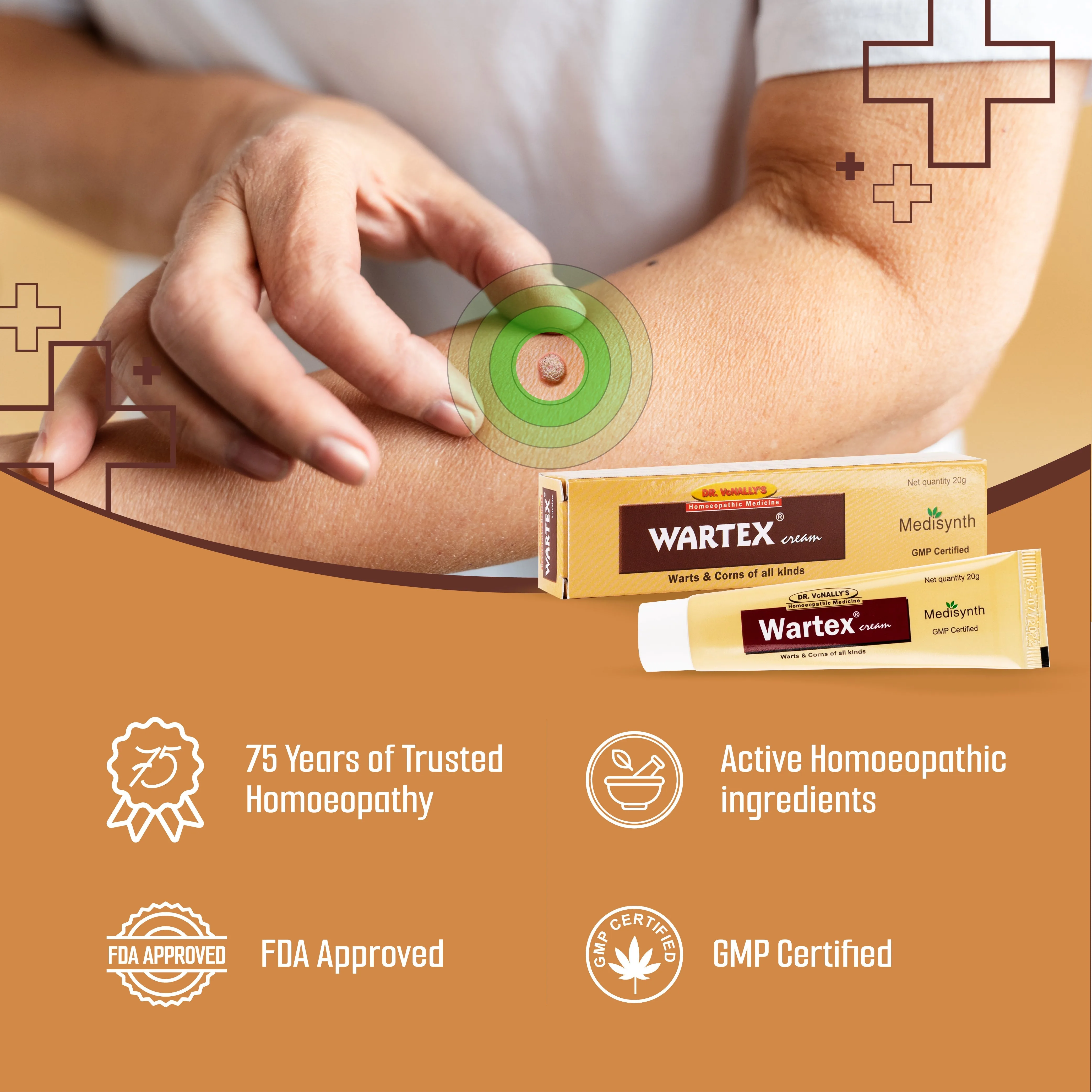 Medisynth Wartex Cream | Homeopathic Topical Formula | Painless Skin Care-5