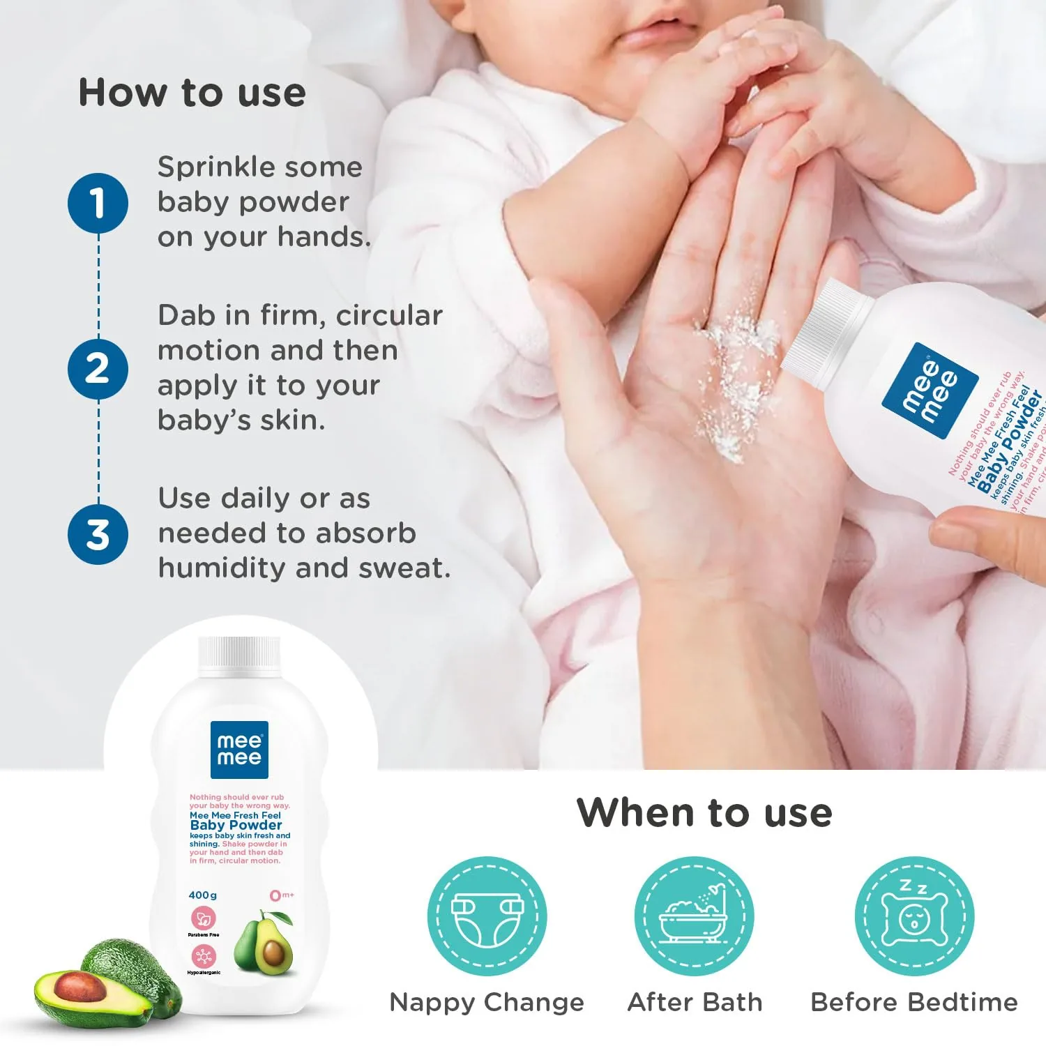 Mee Mee Newborn Friendly Talcum Powder - 4