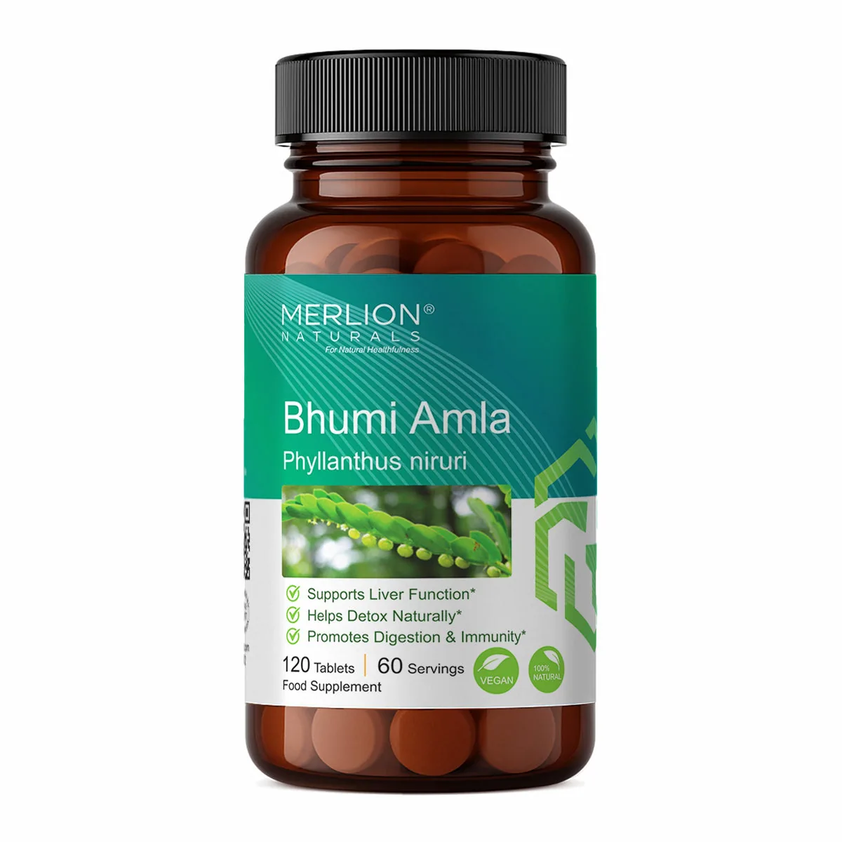 Merlion Naturals Bhumi Amla Tablets | Ayurvedic Liver & Kidney Support Supplement | Pure Phyllanthus Niruri-1