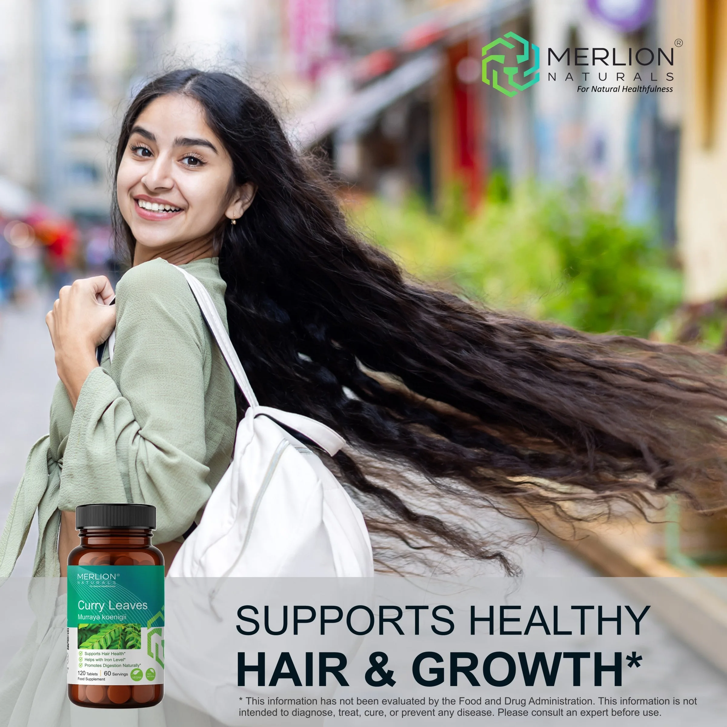 Merlion Naturals Curry Leaves Tablets | Pure Murraya Koenigii Supplement | Hair Health and Digestive Support-2