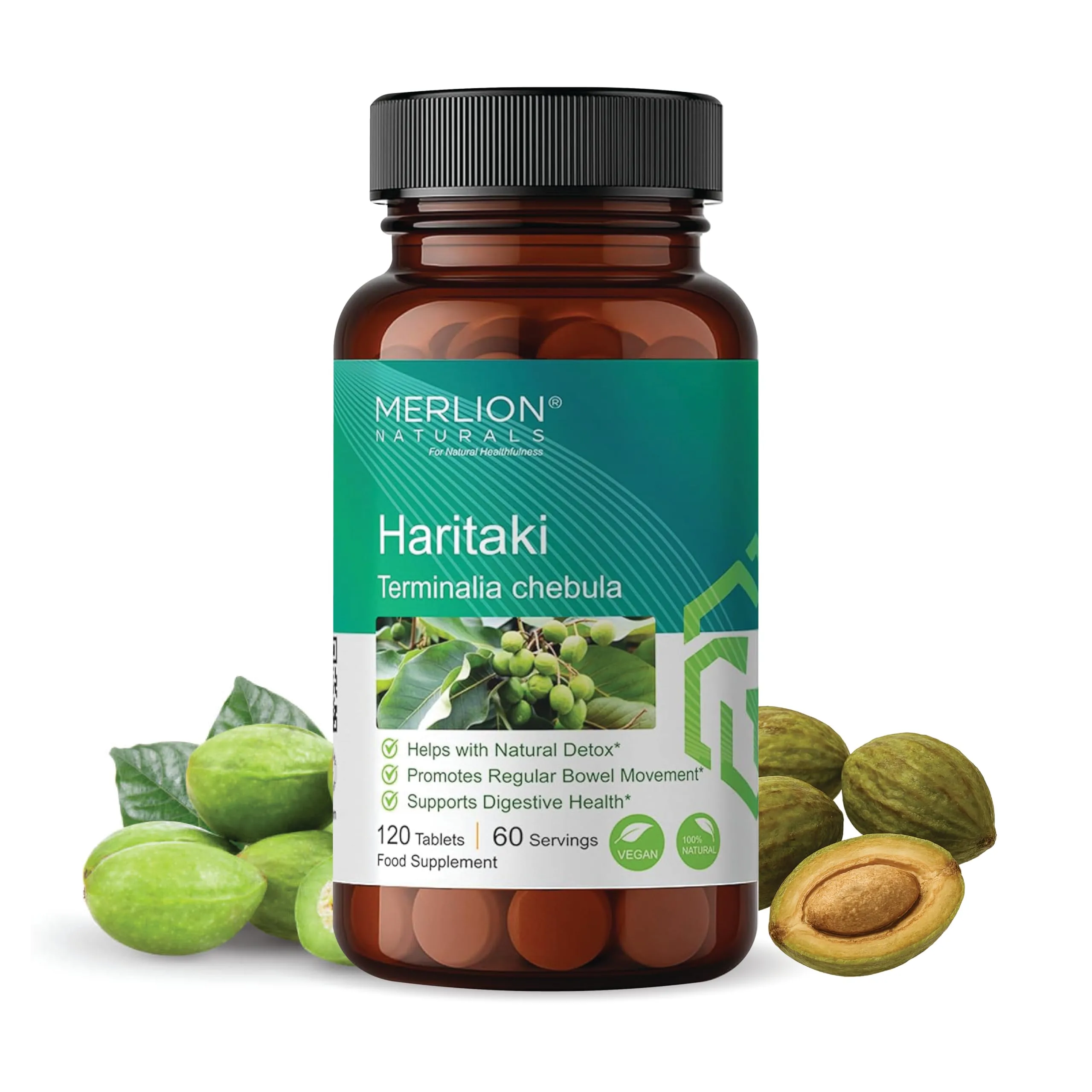 Merlion Naturals Haritaki Terminalia Chebula Tablets